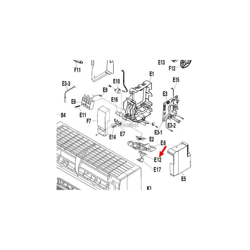 PLATINE RECEPTION 3P296737-1-Daikin