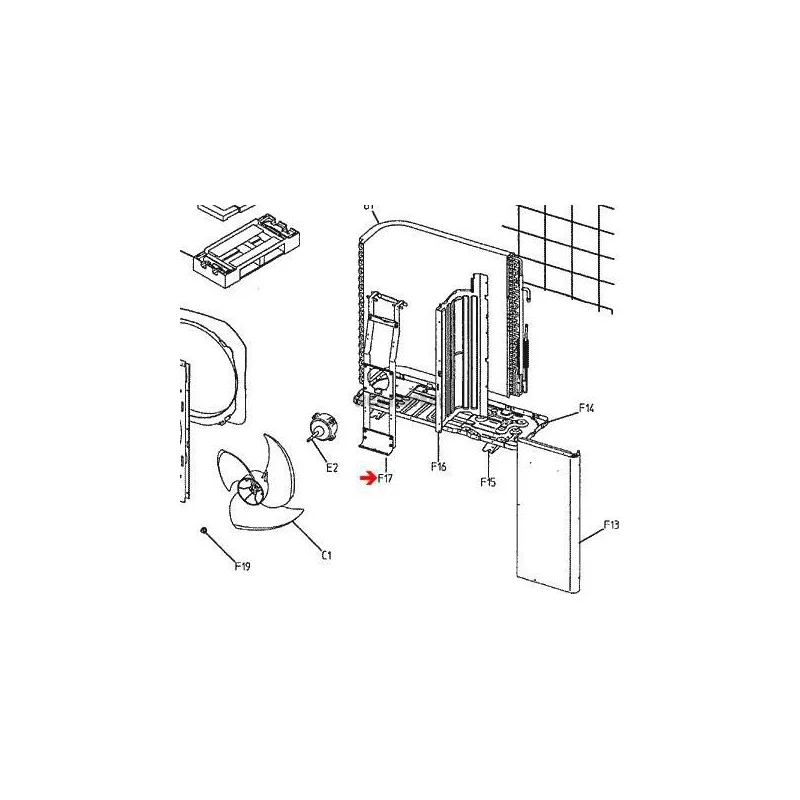 SUPPORT MOTEUR 3P166279-1-Daikin