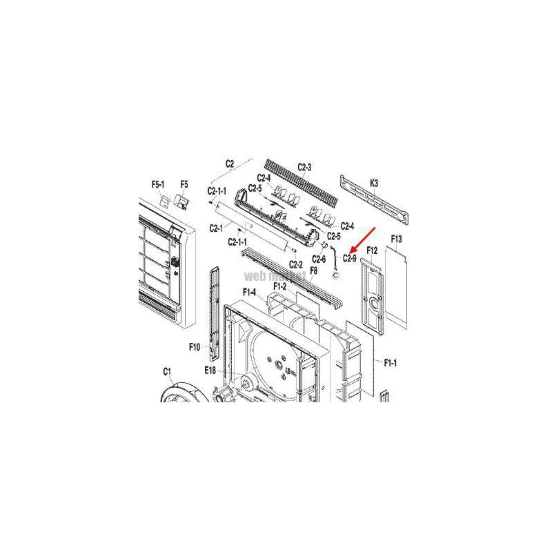 CABLE MOTEUR DE BALAYAGE 3P191681-1-Daikin
