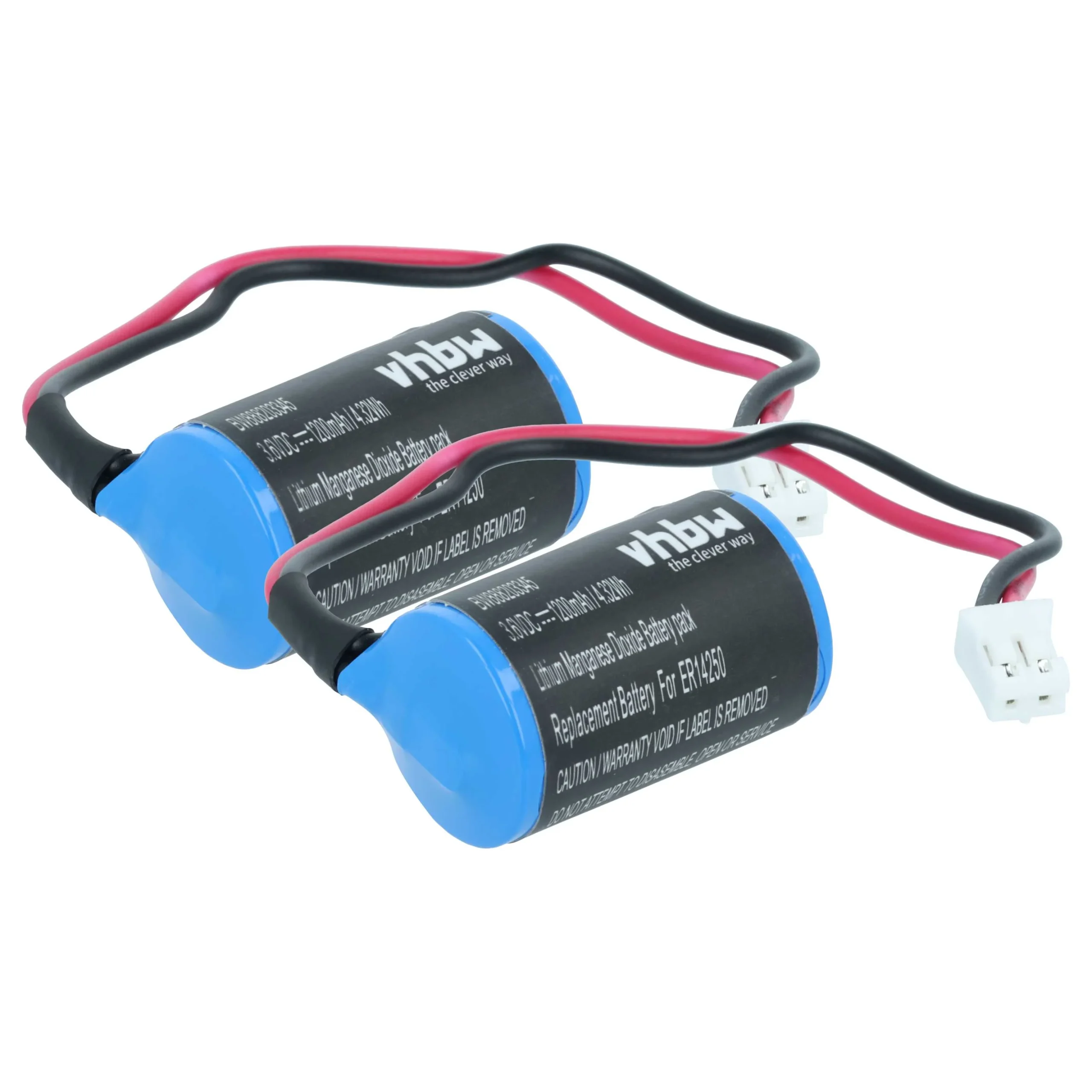 Pile (2 pcs.) remplace Siemens A2C59511954, A2C59511954X chronotachygraphe - 1200mAh 3,6V Li-SOCl2