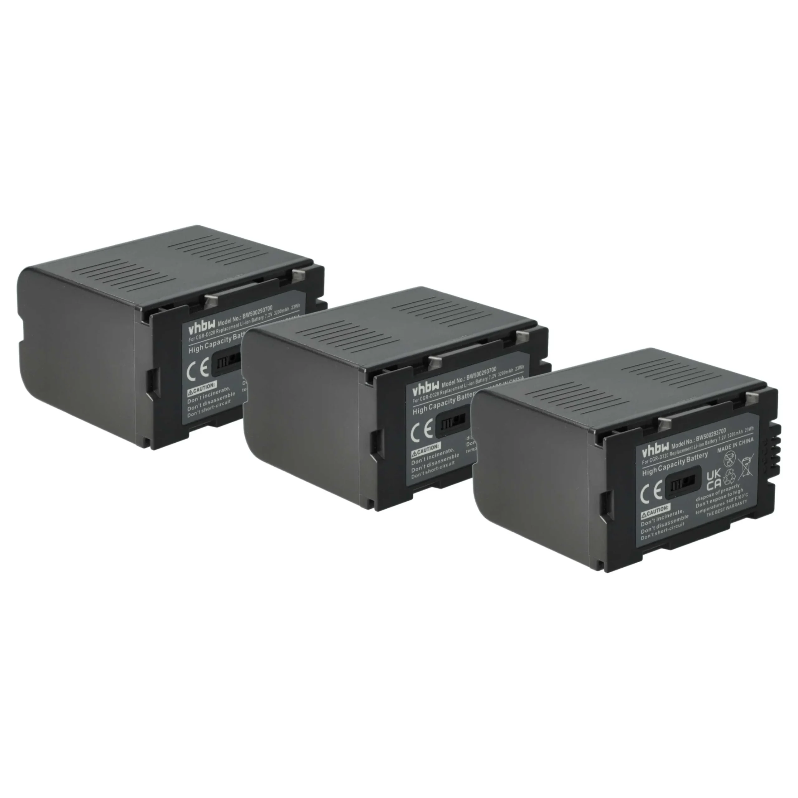 3x Batteries remplace Hitachi DZ-BP16, DZ-BP28 pour caméscope Grundig- 3200mAh 7,2V Li-ion