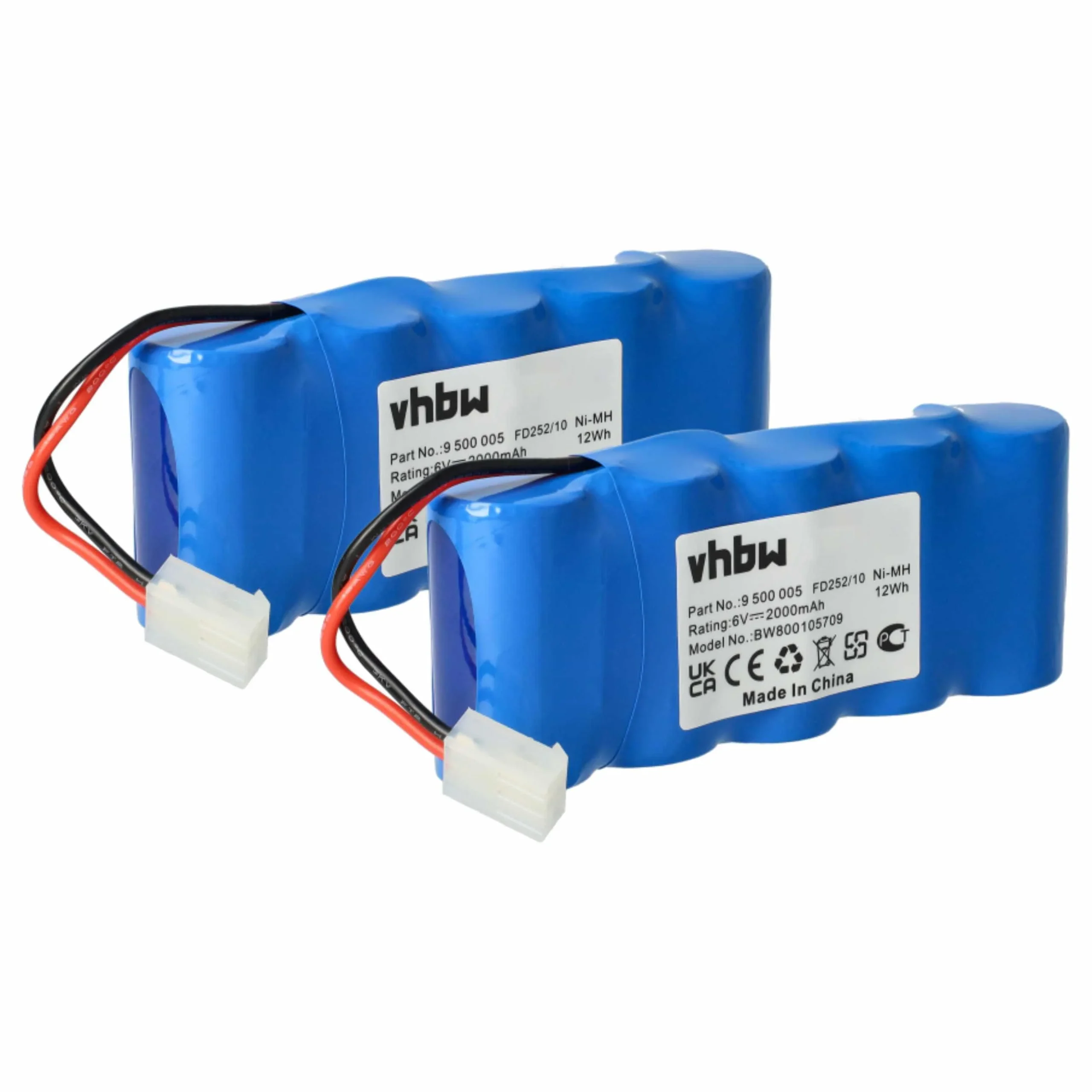 2x Batteries remplace Bosch 8781105908, 710055 pour motorisation de porte, portail Bosch - 2000mAh 6V NiMH