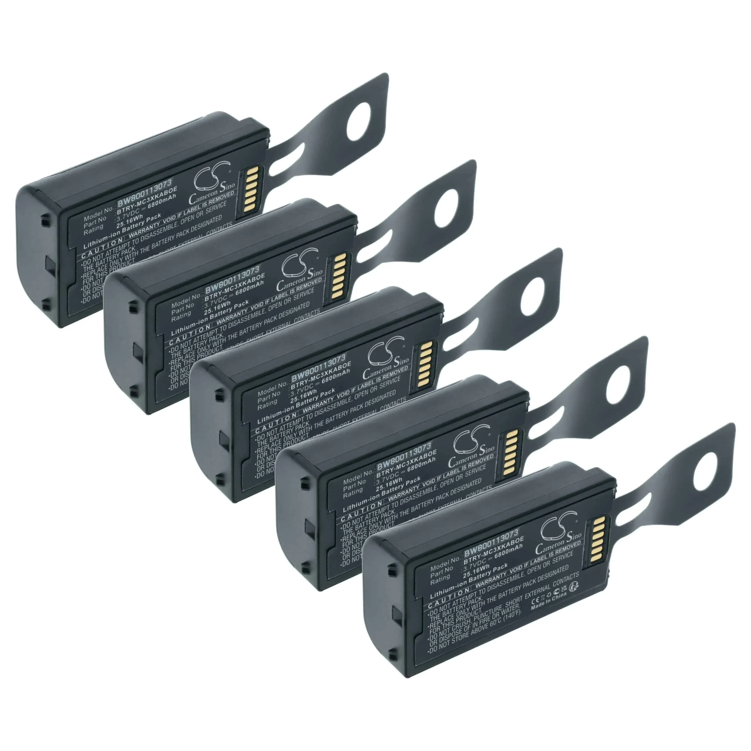 5x Batteries remplace Symbol BTRY-MC31KAB02-50 pour scanner de code-barre Symbol - 6800mAh 3,7V