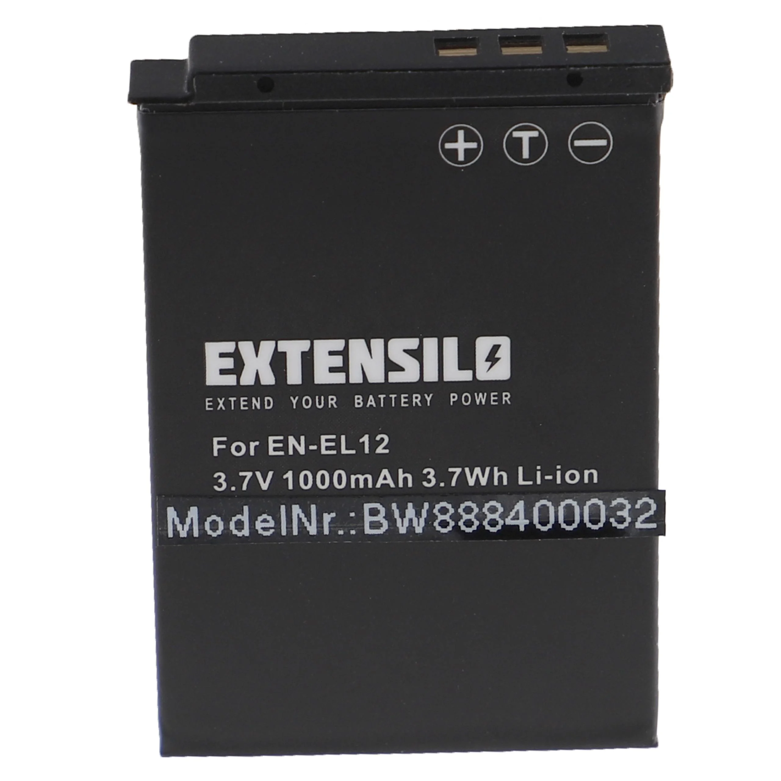 Batterie remplace Nikon EN-EL12 pour appareil photo Nikon- 1000mAh 3,7V Li-ion