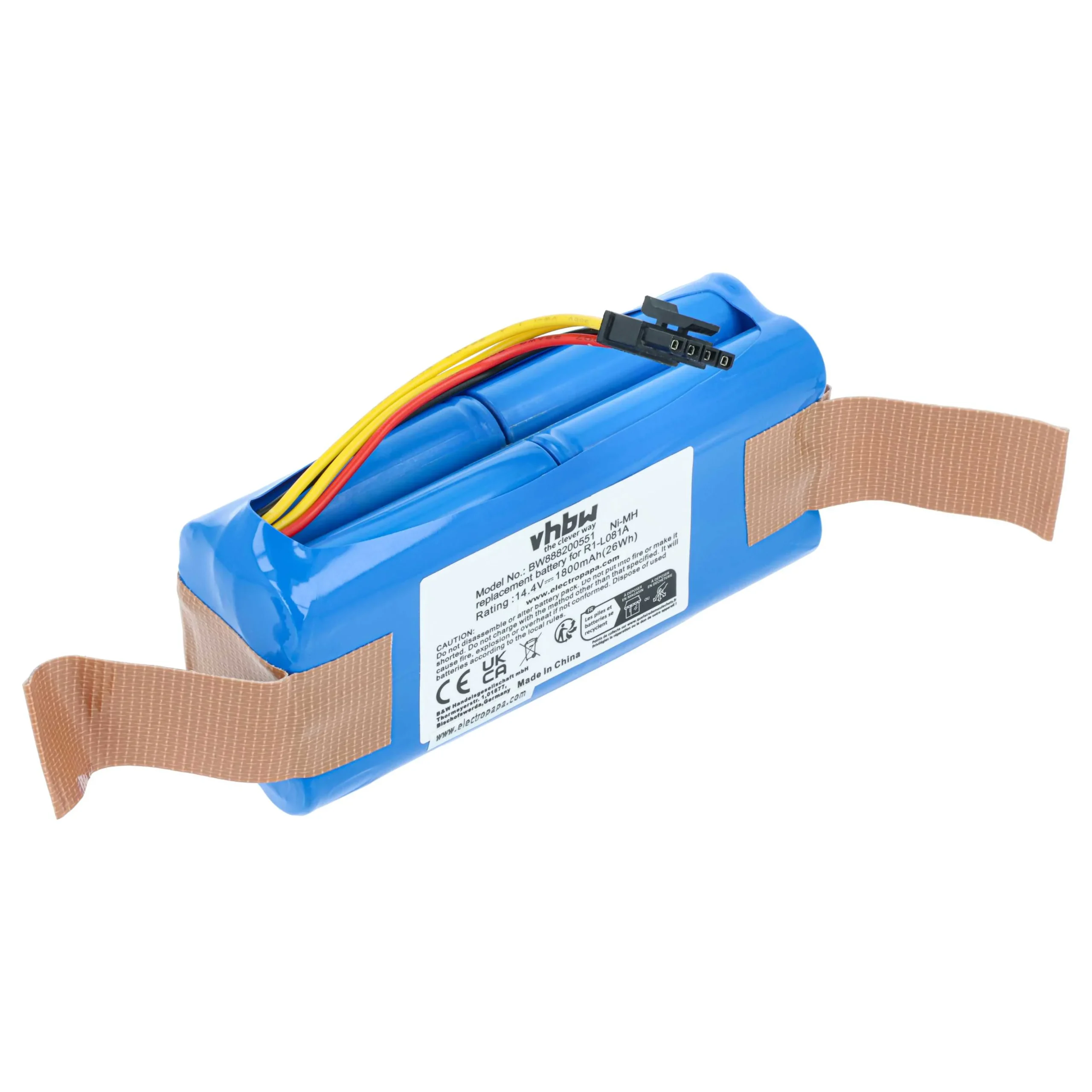 Batterie remplace Midea L083b pour robot aspirateur Midea - 1800mAh 14,4V NiMH