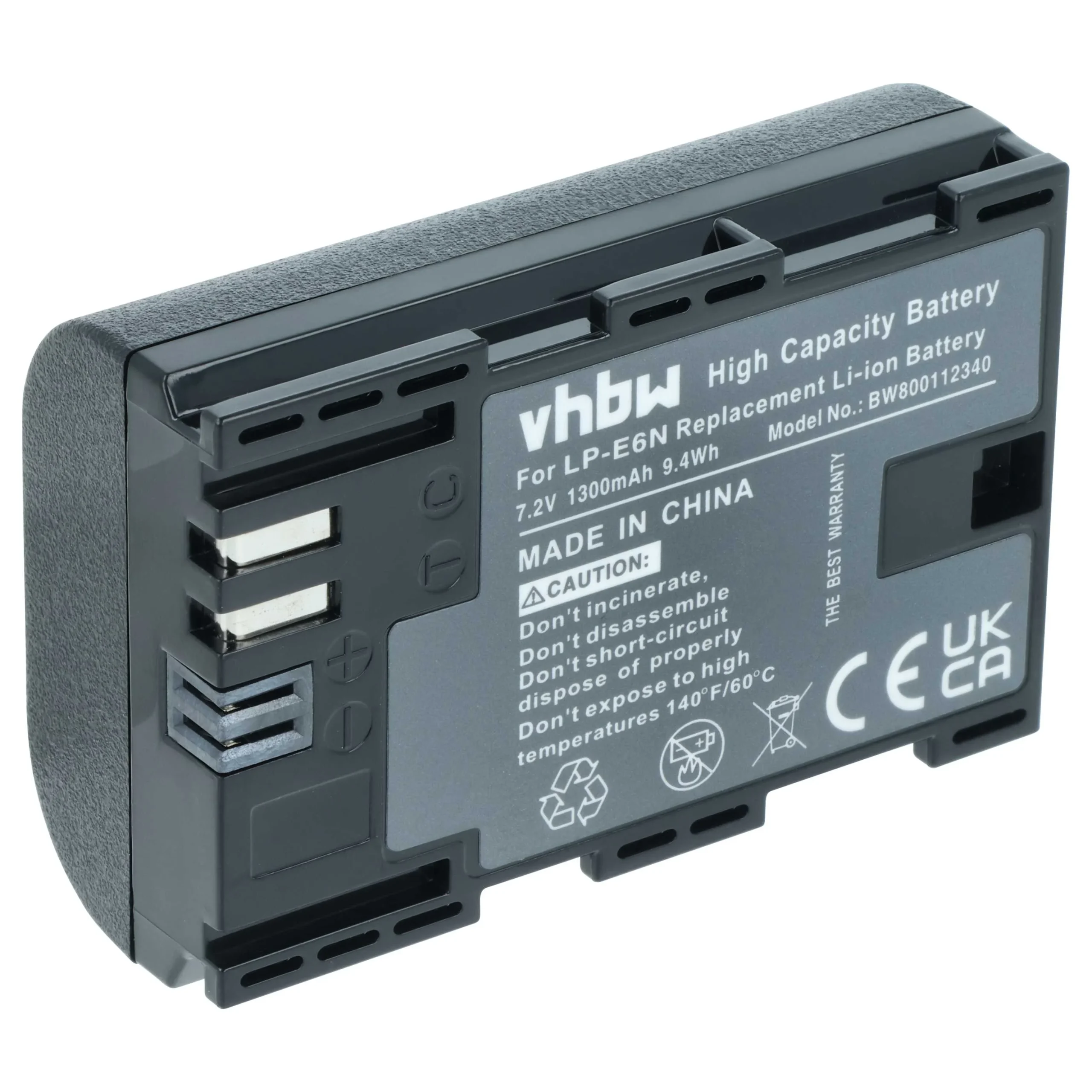 Batterie remplace Canon LP-E6N pour appareil photo Blackmagic- 1300mAh 7,2V Li-ion