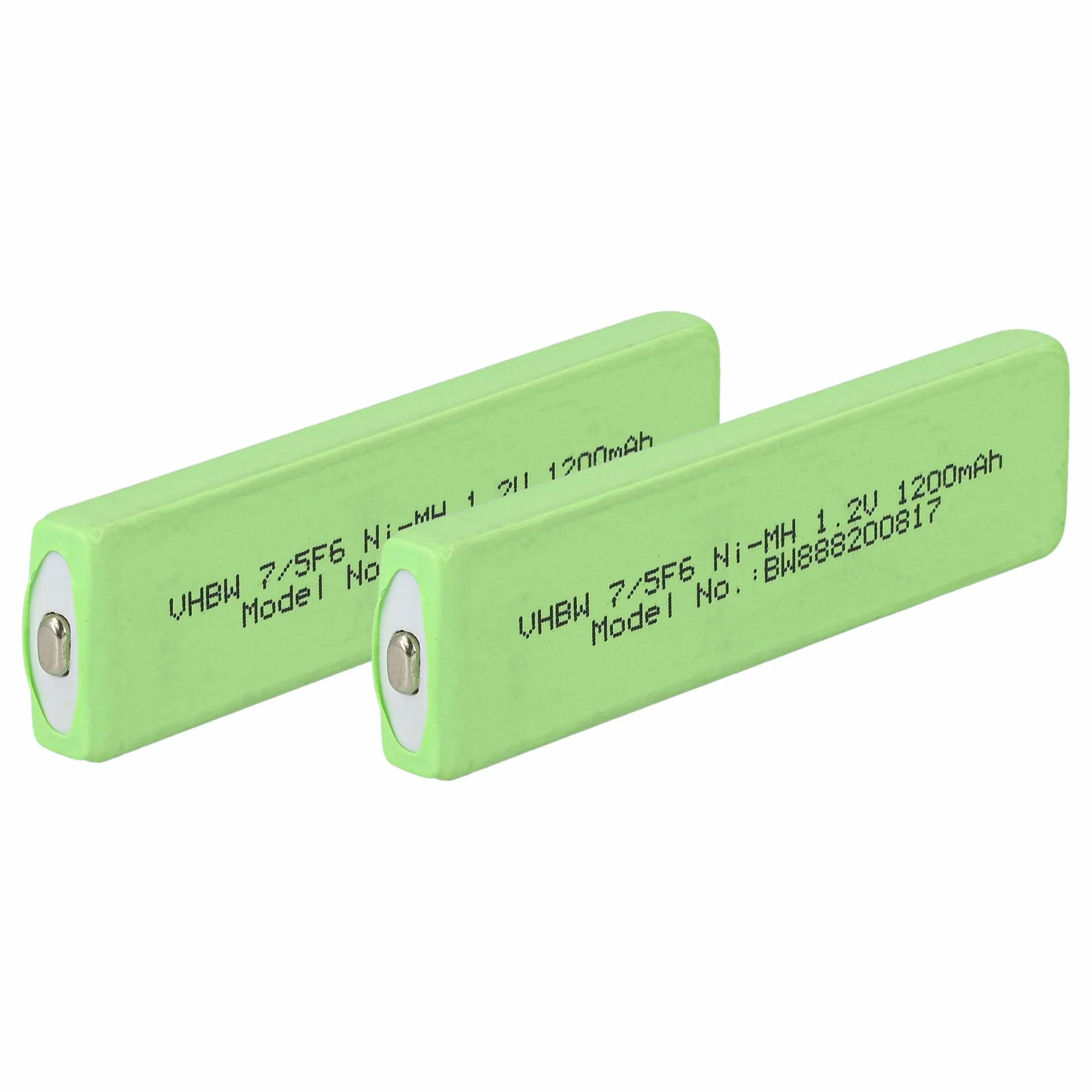 2x Cellules de batterie remplace Aiwa MHB-901 pour baladeur CD Philips 1100mAh, 1,2V, 7/5F6, Bouton top