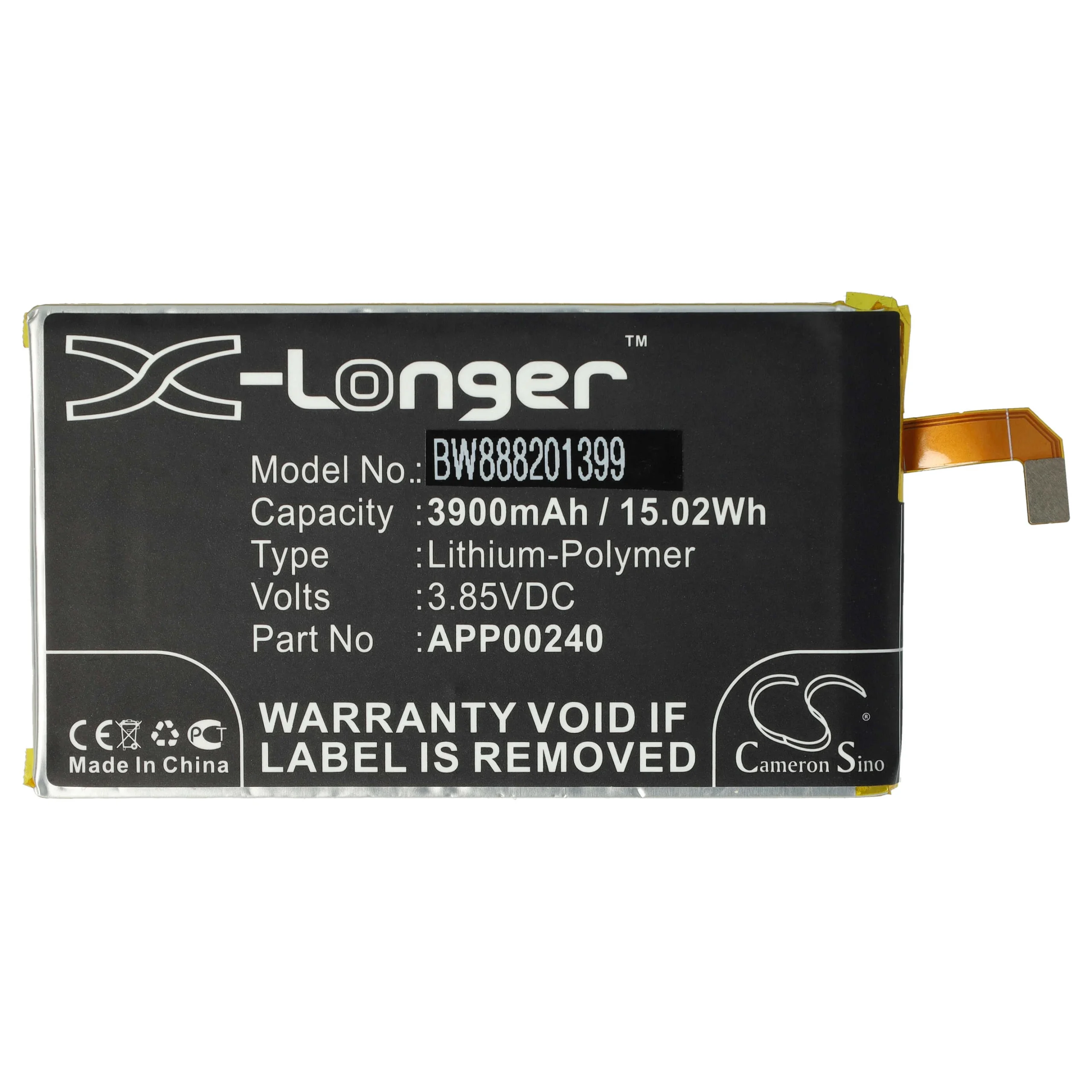 Batterie remplace CAT Caterpillar APP00240 téléphone portable CAT / Caterpillar - 3900mAh 3,85V Li-polymère