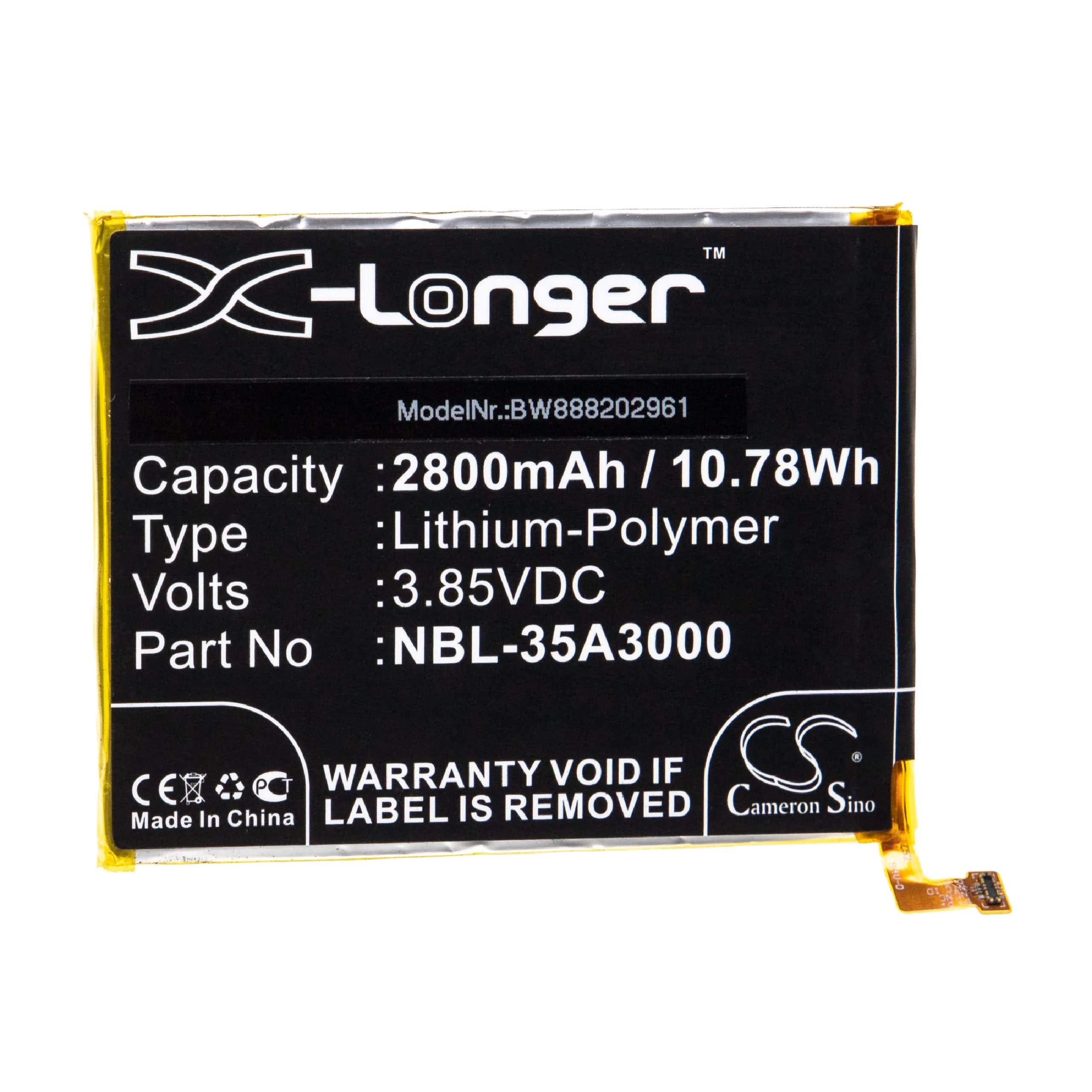 Batterie remplace Neffos NBL-35A3000 téléphone portable Neffos - 2800mAh 3,85V Li-polymère