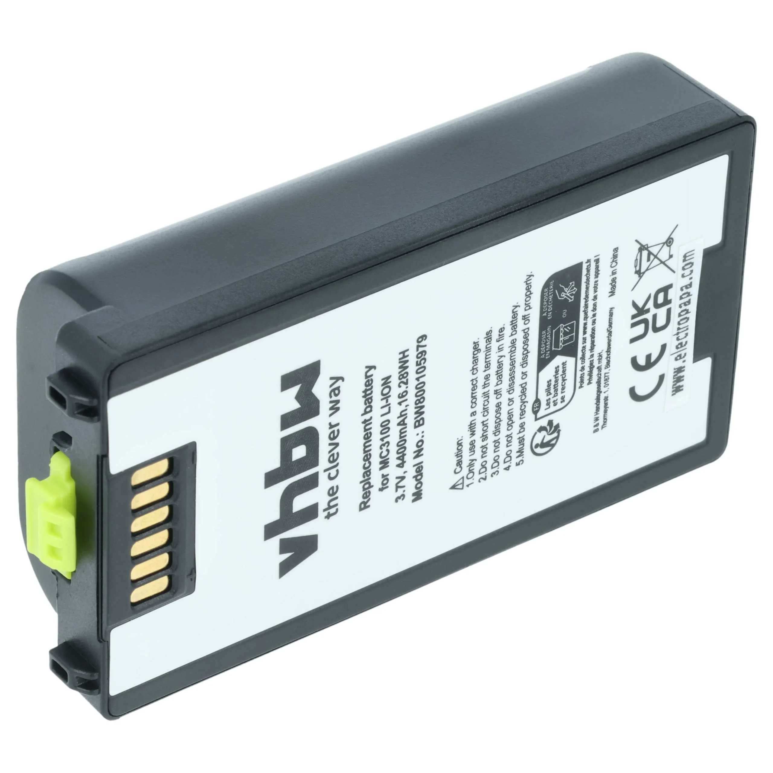 Batterie remplace Symbol 82-127909-02, BTRY-MC31KAB02 pour scanner de code-barre Symbol - 4400mAh 3,7V