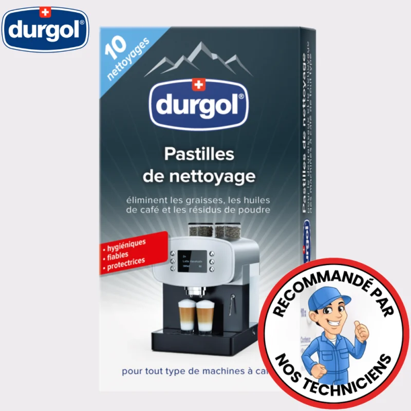 Lot de 10 pastilles nettoyantes Durgol pour machine à café - Promos