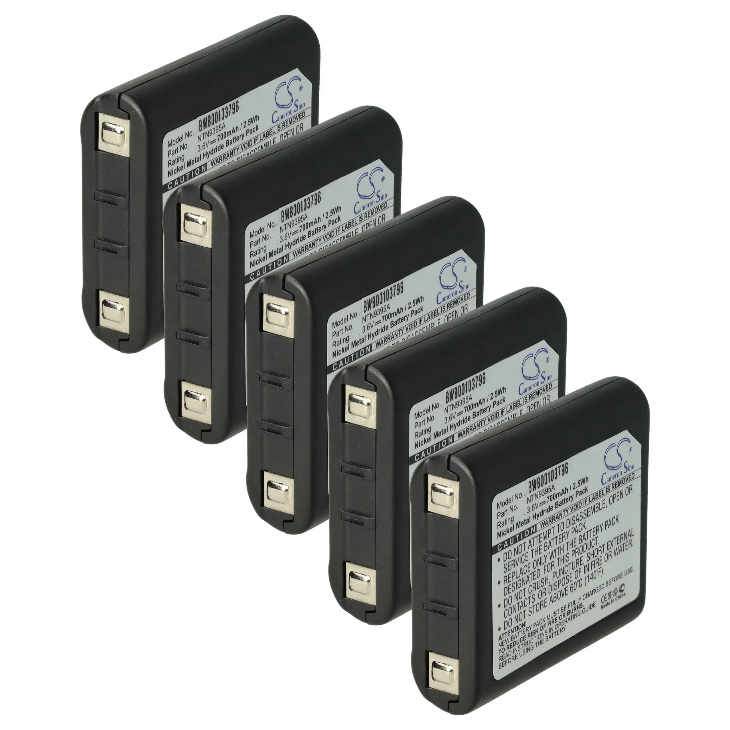 5x Batteries remplace Motorola 1532, 56315, 4002A, 53615 pour radio talkie-walkie Motorola- 700mAh 3,6V NiMH