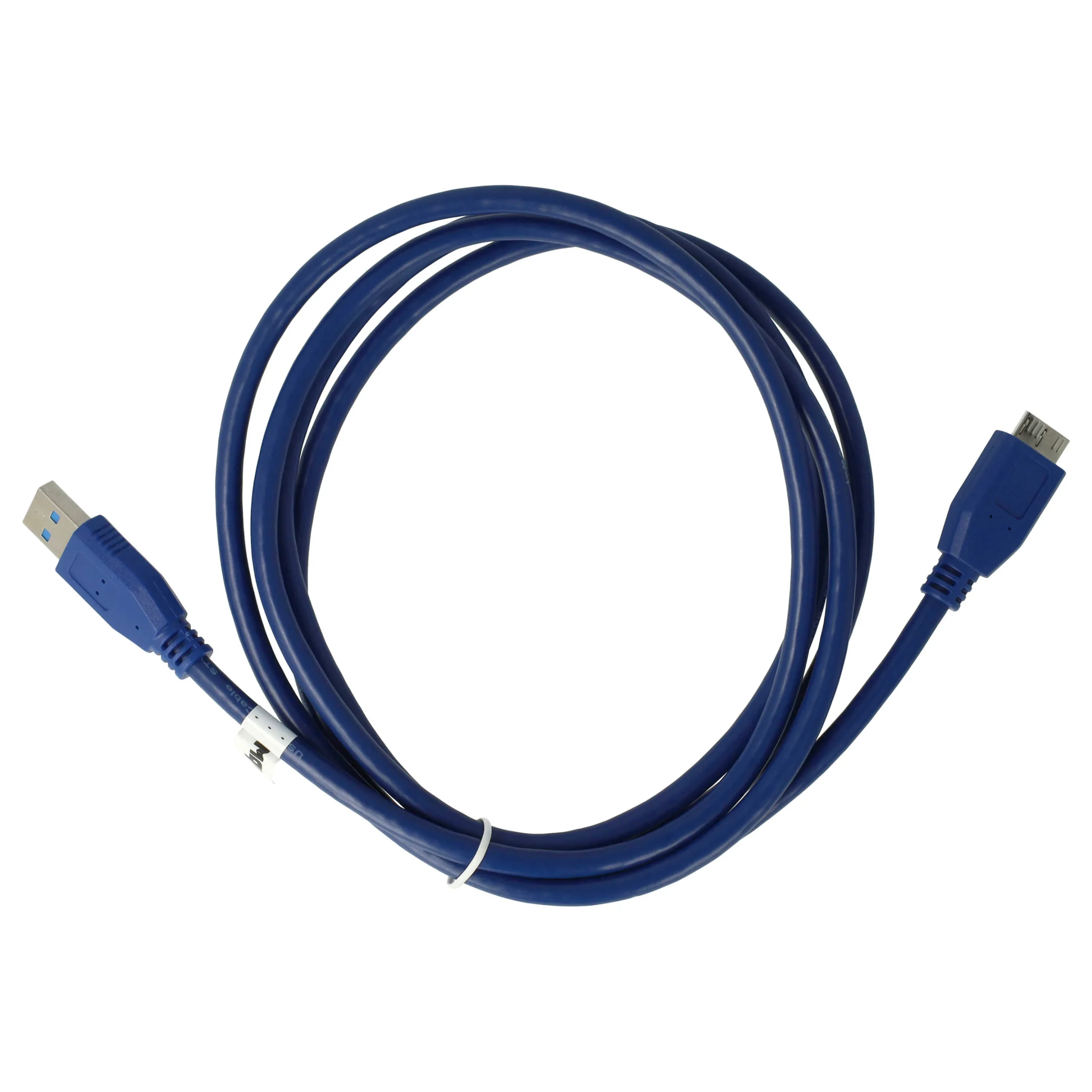 Câble micro-USB USB type A sur pour Buffalo HD-AVSU3 Media Hard Drive - 1,8m, bleu