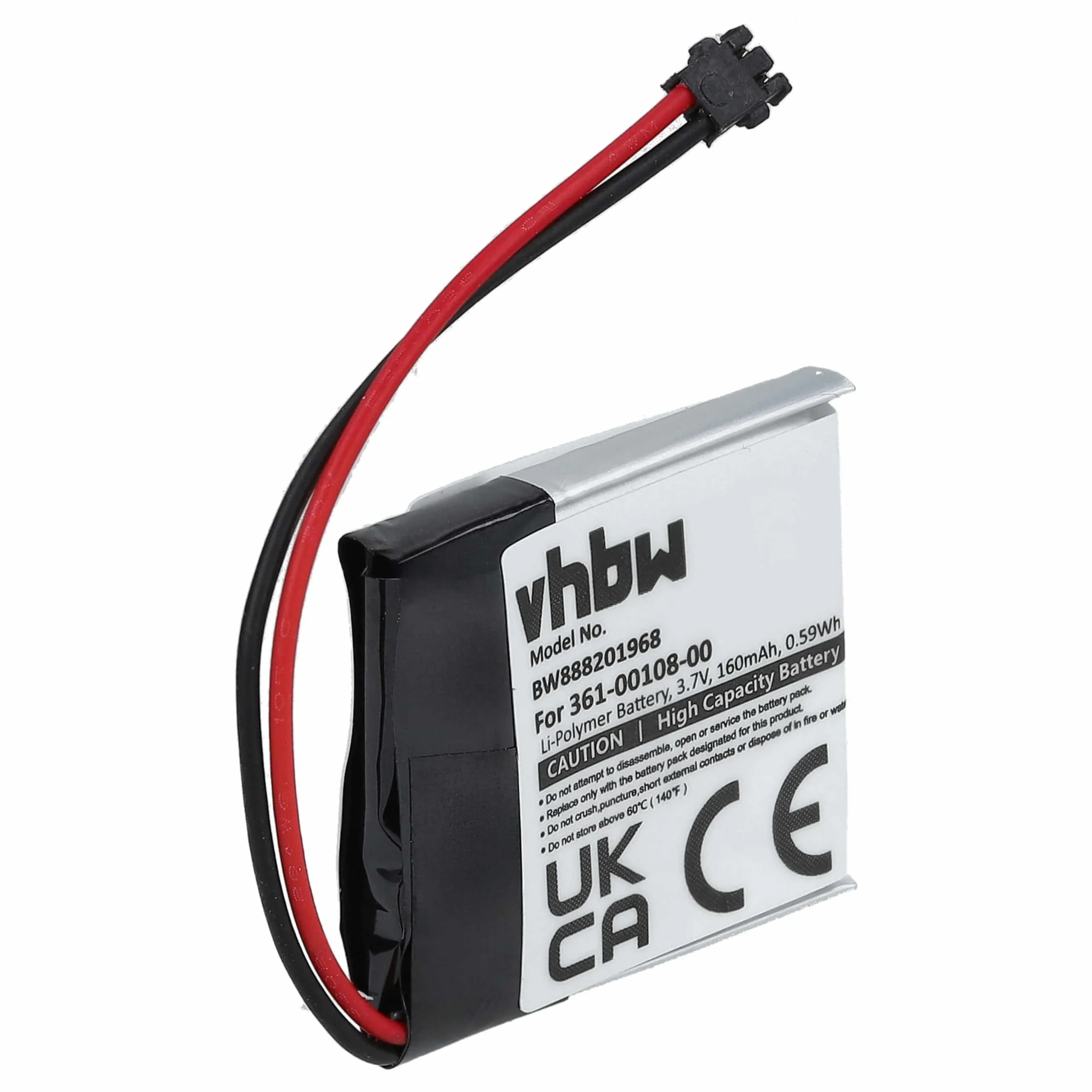 Batterie remplace Garmin 361-00108-00, 361-00108-01 montre connectée - 160mAh 3,7V Li-polymère