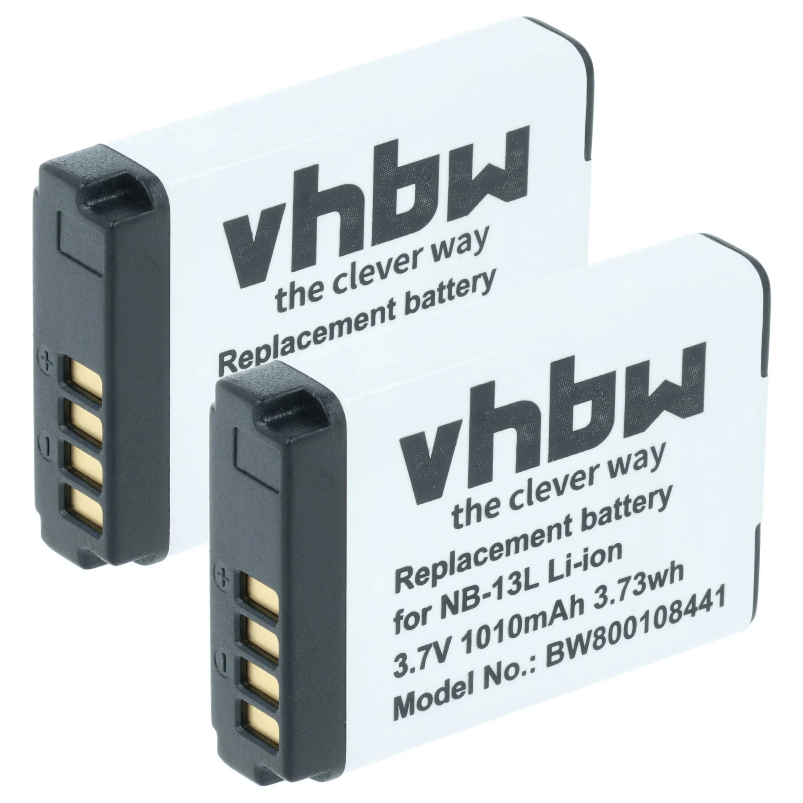 2x Batteries remplace Canon NB-13L pour appareil photo Canon- 1010mAh 3,7V Li-ion