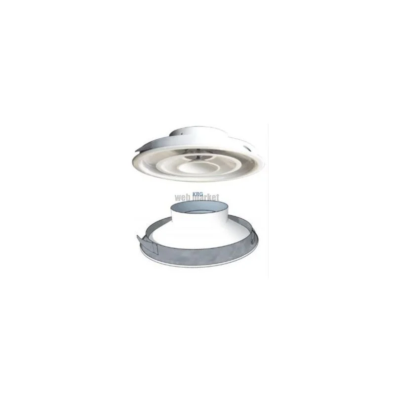 DIFFUSEUR PLAFONNIER CIRCULAIRE À JET D'AIR RÉGLABLE SERIE KRG AVEC COL DE DIFFUSEUR RÉGULÉ - ENERGY DIFFUSION