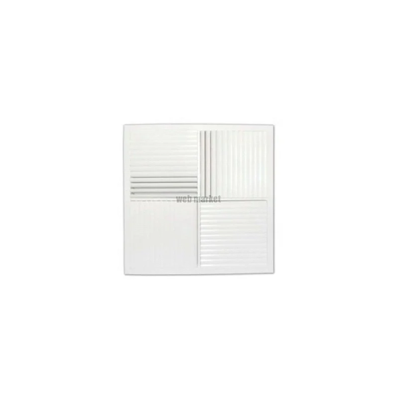 DIFFUSEUR PLAFONNIER DIRECTIONNEL À AILETTES COURBES - 4 VOIES DE SOUFFLAGE CHACUNES DÉCALÉES DE 90°