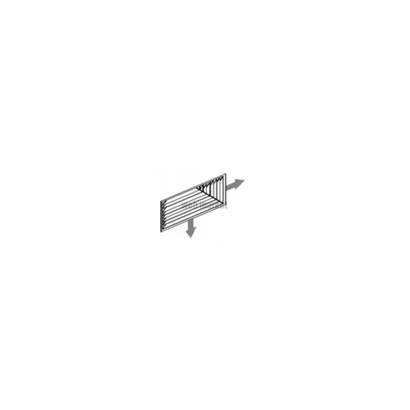 DIFFUSEUR PLAFONNIER DIRECTIONNEL RECTANGULAIRE - 2 VOIES DE SOUFFLAGE PERPENDICULAIRES DROIT