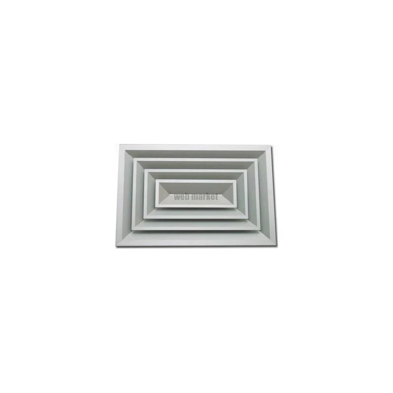 DIFFUSEUR PLAFONNIER DIRECTIONNEL RECTANGULAIRE - 4 VOIES DE SOUFFLAGE
