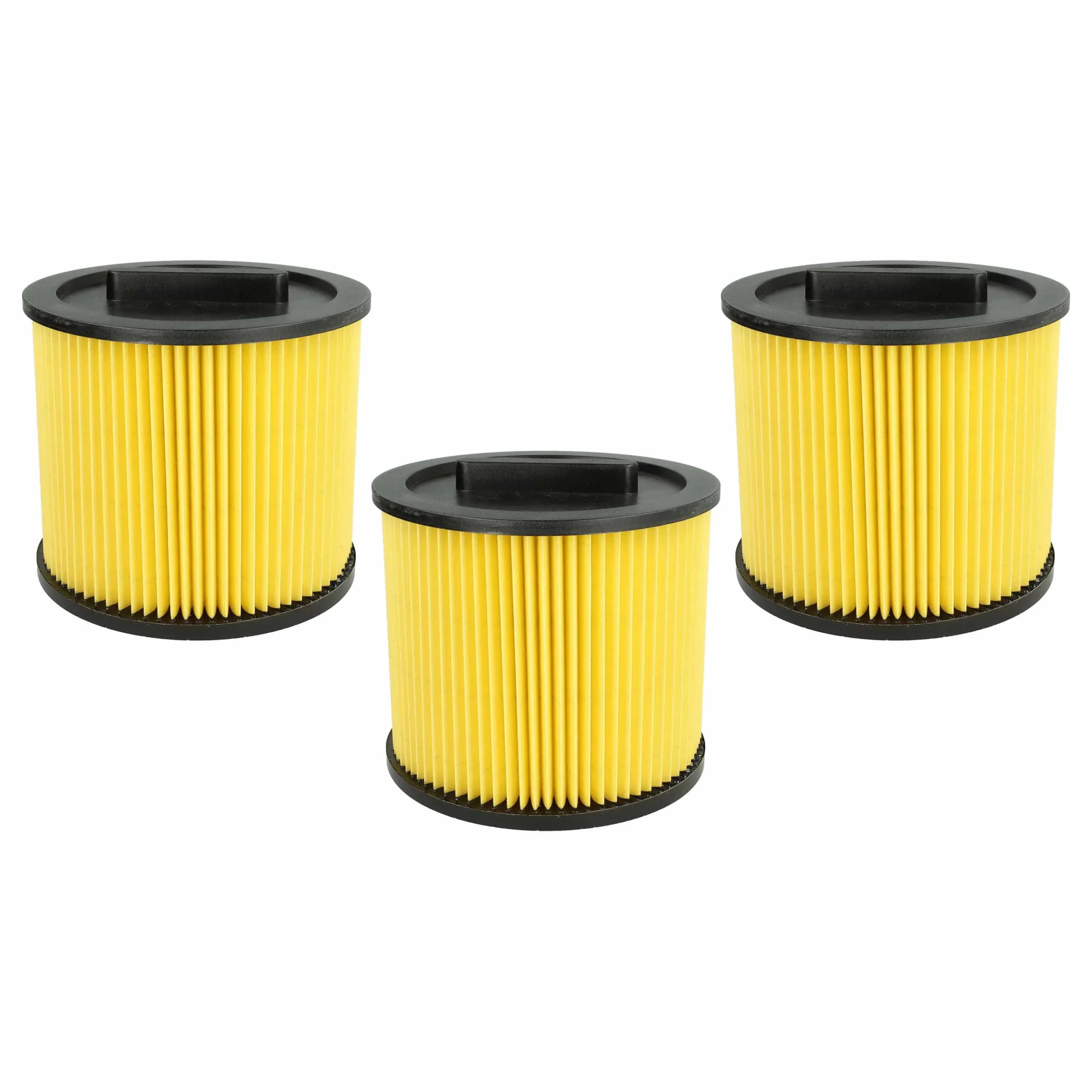 3x Filtre remplace Thomas 787421 pour aspirateur Thomas - Cartouche Filtre, noir / jaune
