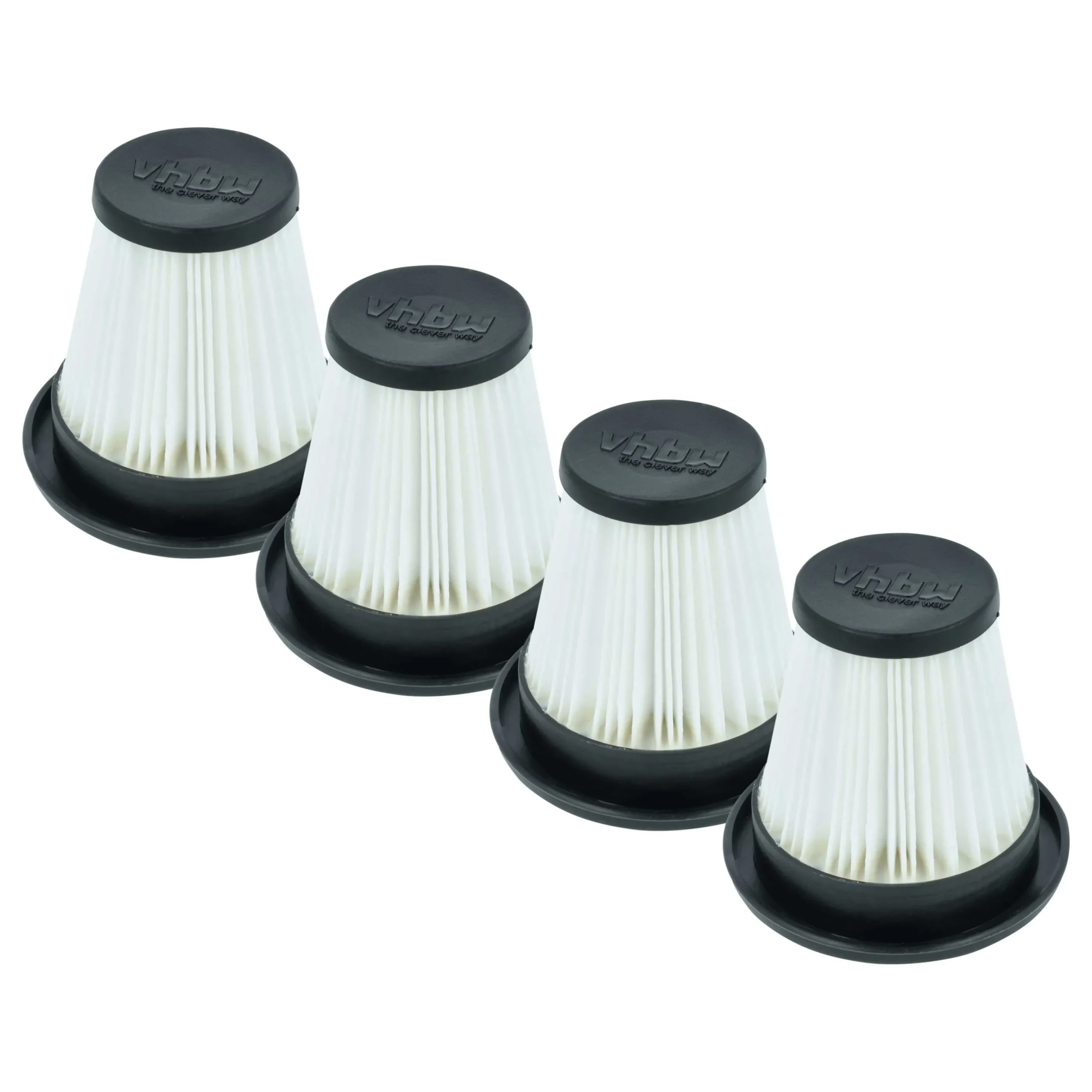 4x Filtre remplace Stihl SA030801900 pour aspirateur Stihl - filtre plissé, noir / blanc