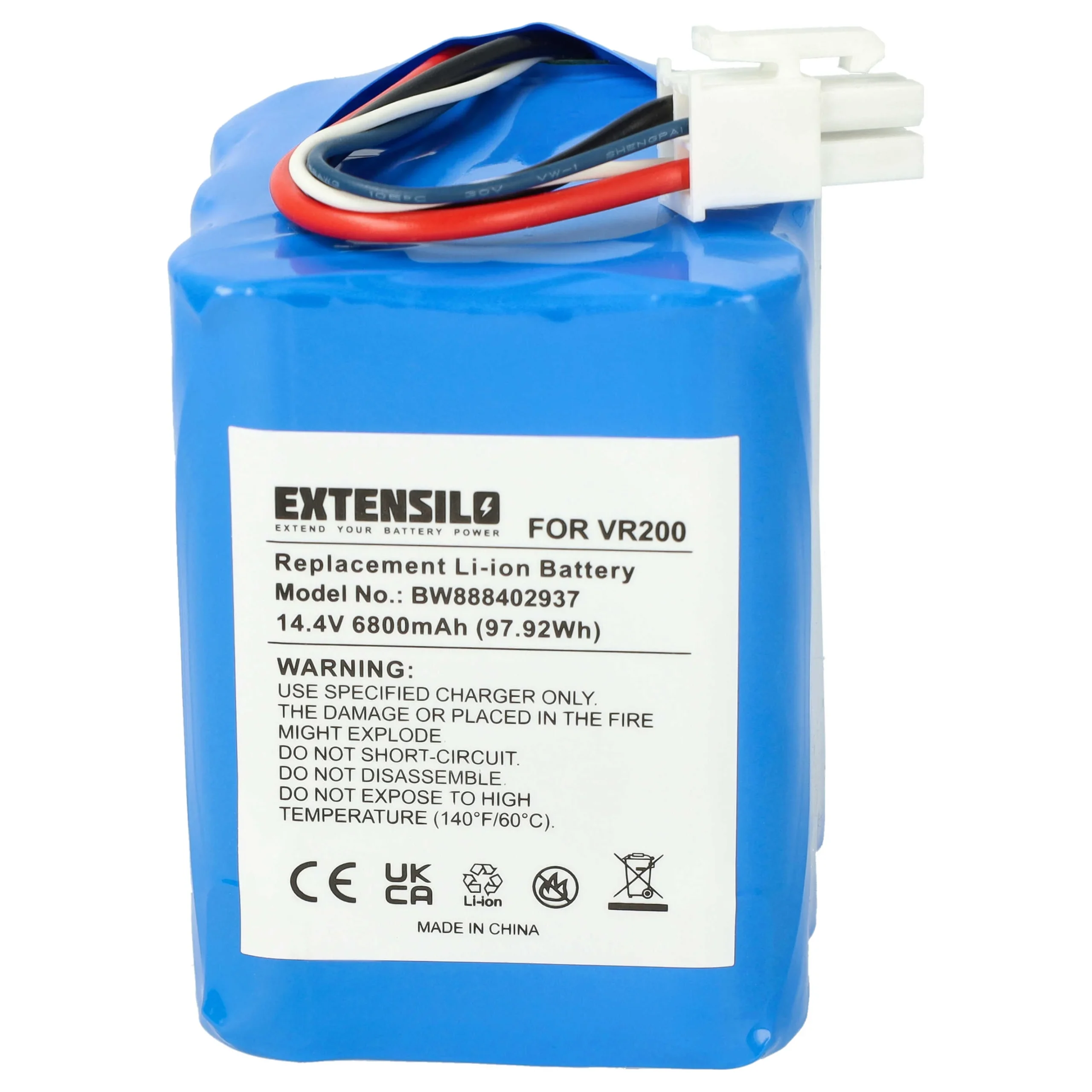 Batterie remplace Vorwerk 20884-1 pour robot aspirateur Vorwerk - 6800mAh 14,4V Li-ion
