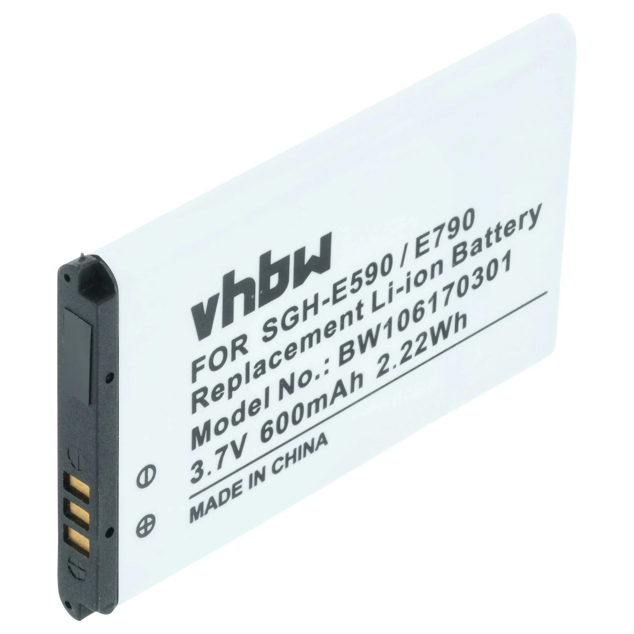 Batterie remplace Samsung AB403450BC, AB403450BA, AB403450BE téléphone portable Samsung - 600mAh 3,7V Li-ion