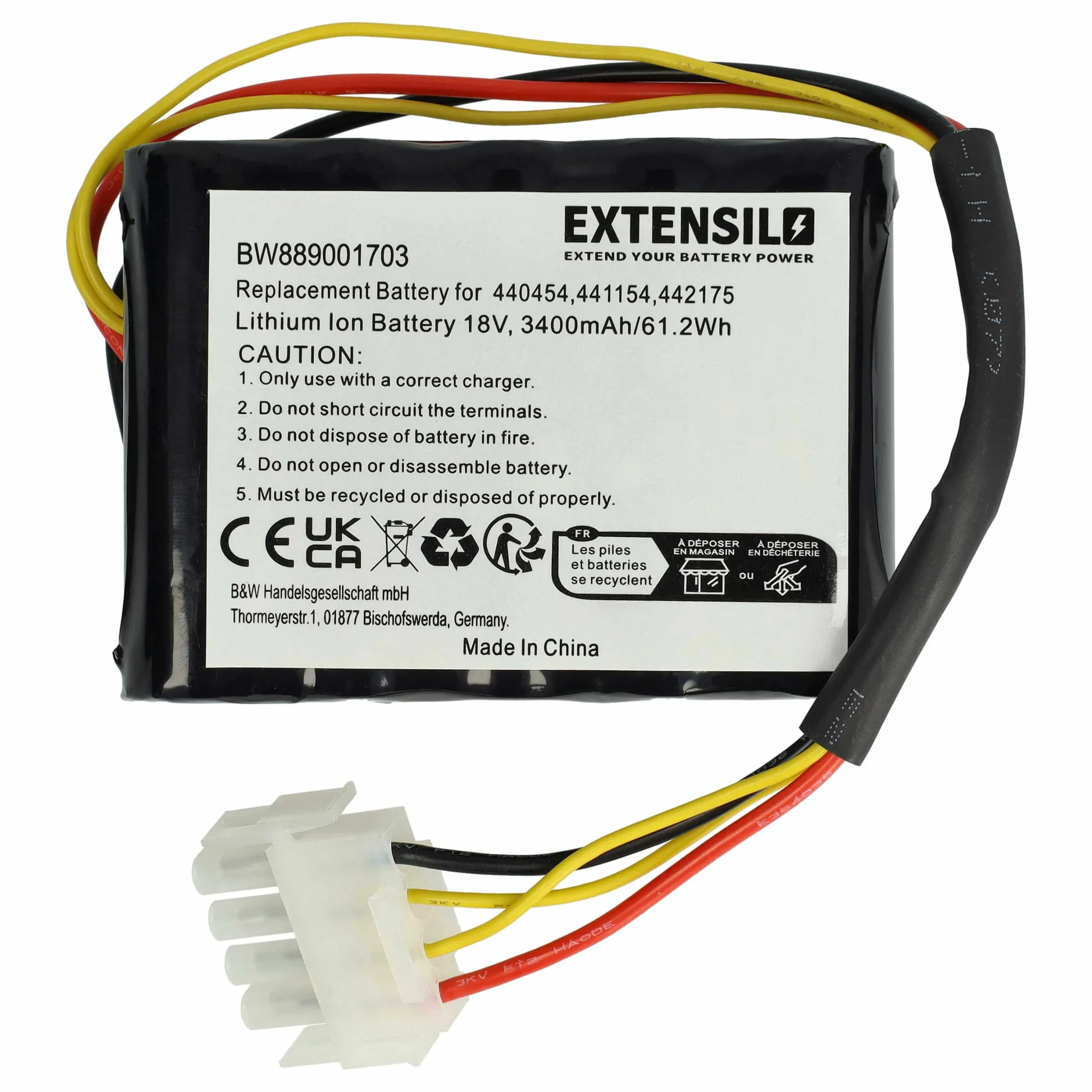 Batterie remplace Alko 440629, 440454, 442175, 441154, 442196 pour outil de jardinage - 3400mAh 18V Li-ion