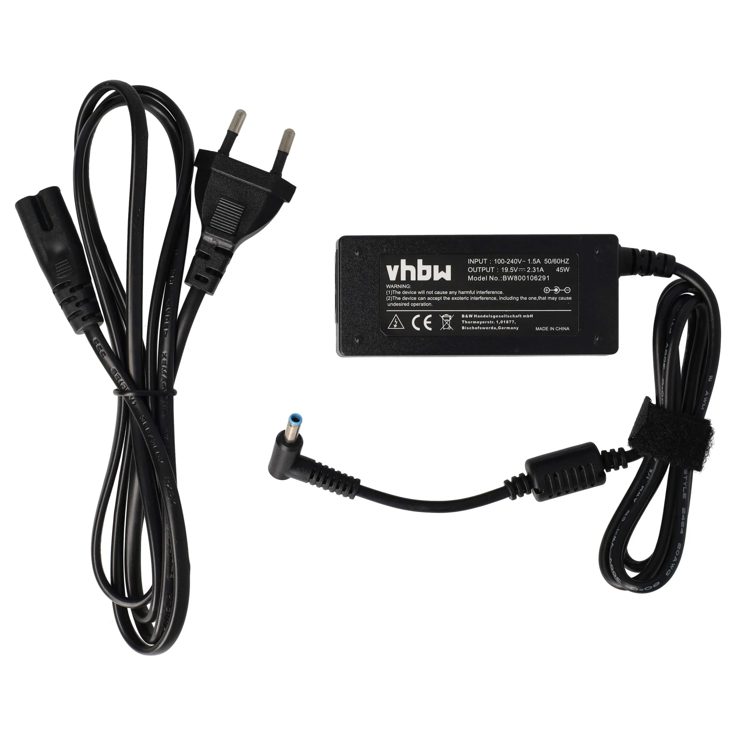 Alimentation remplace Dell 04H6NV, 00285K, 03RG0T PA-1450-66D1 pour ordinateur portable HP - 200 cm, 45 W