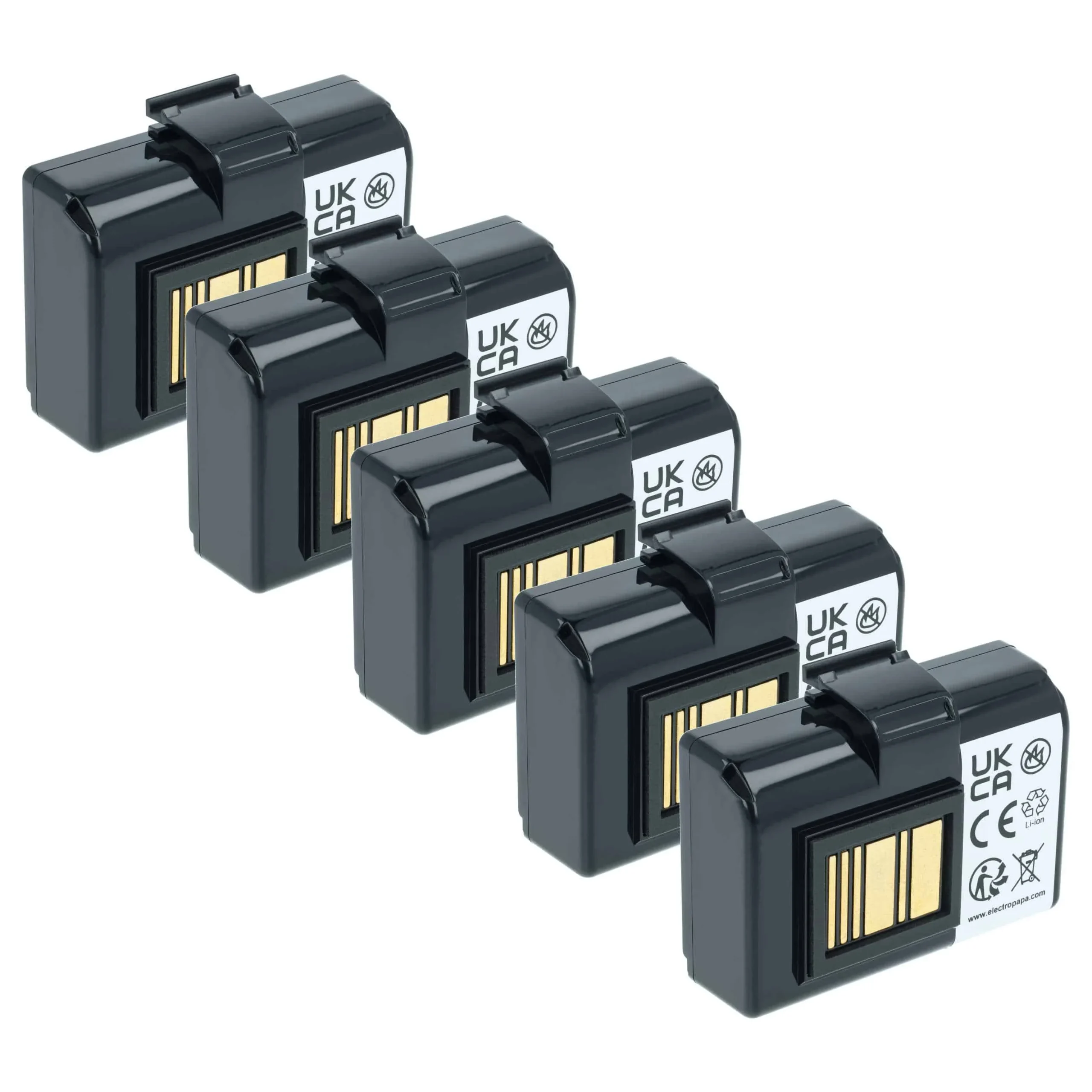 5x Batteries remplace Zebra AT16004, BTRY-MPP-34MA1-01 pour imprimante Zebra - 3400mAh 7,4V Li-ion