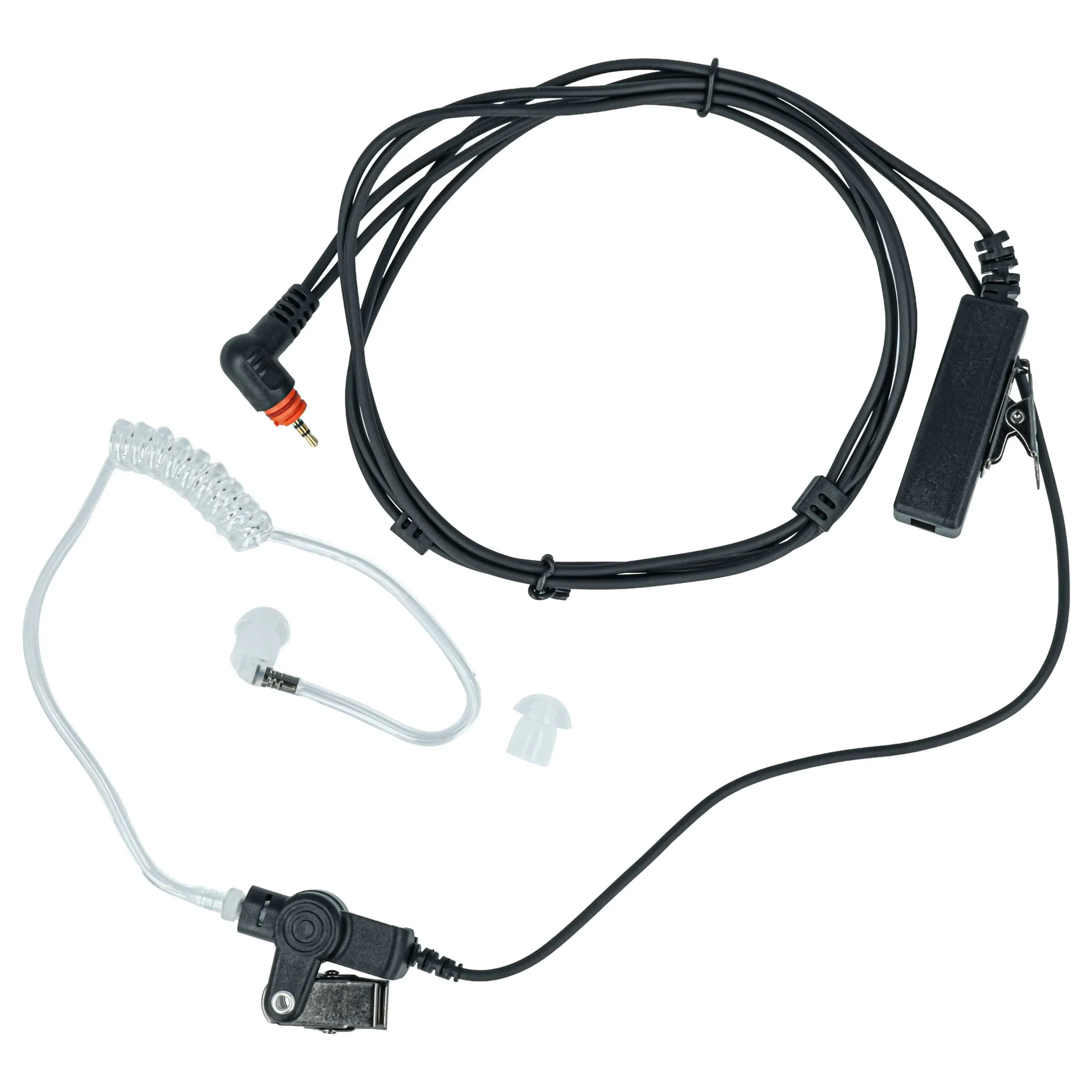 Oreillette de talkie-walkie pour Motorola SL7550 et autres - Avec touche de réponse + support clip, noir