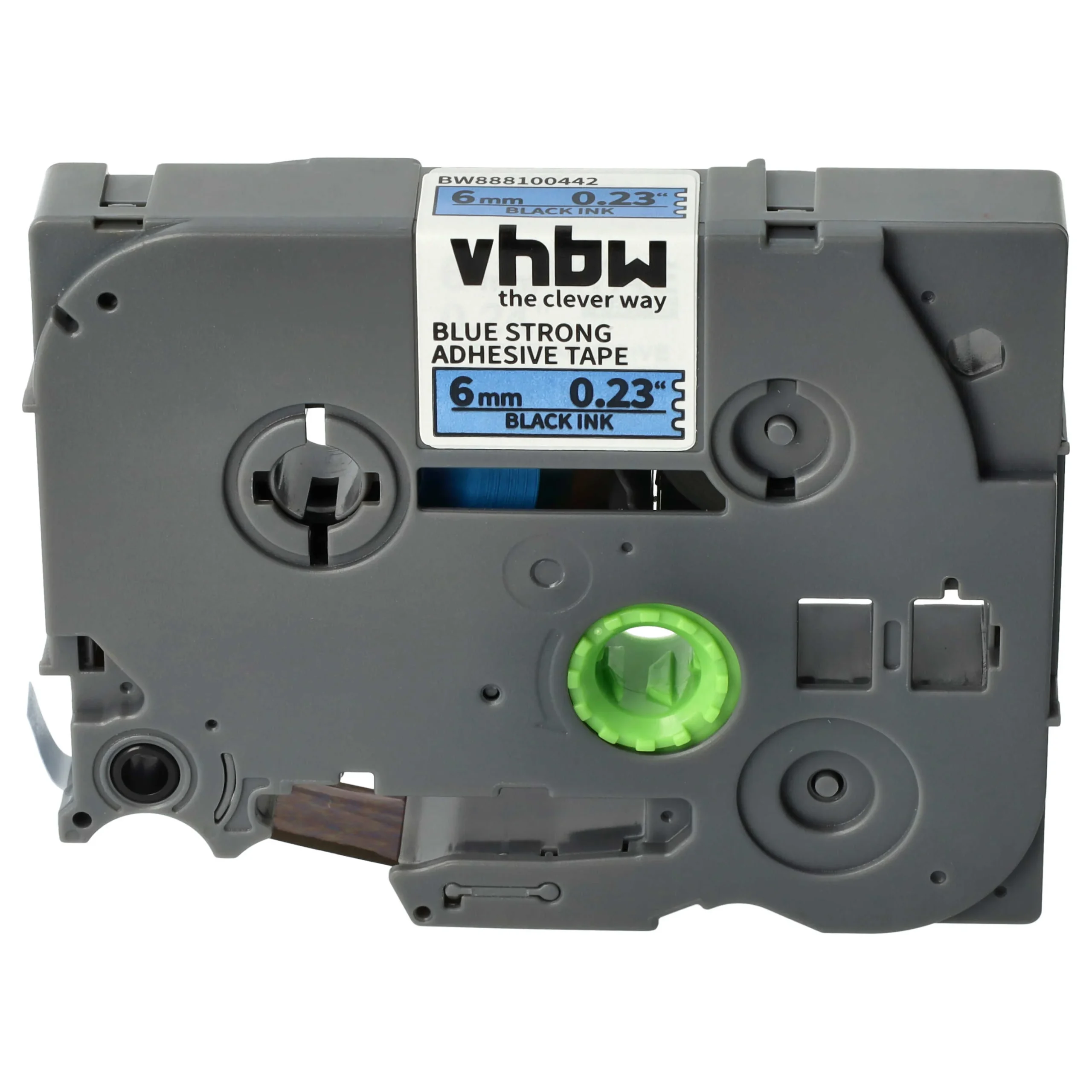 Cassette à ruban remplace Brother TZE-S511 - 6mm lettrage Noir ruban Bleu, plastique, extra fort
