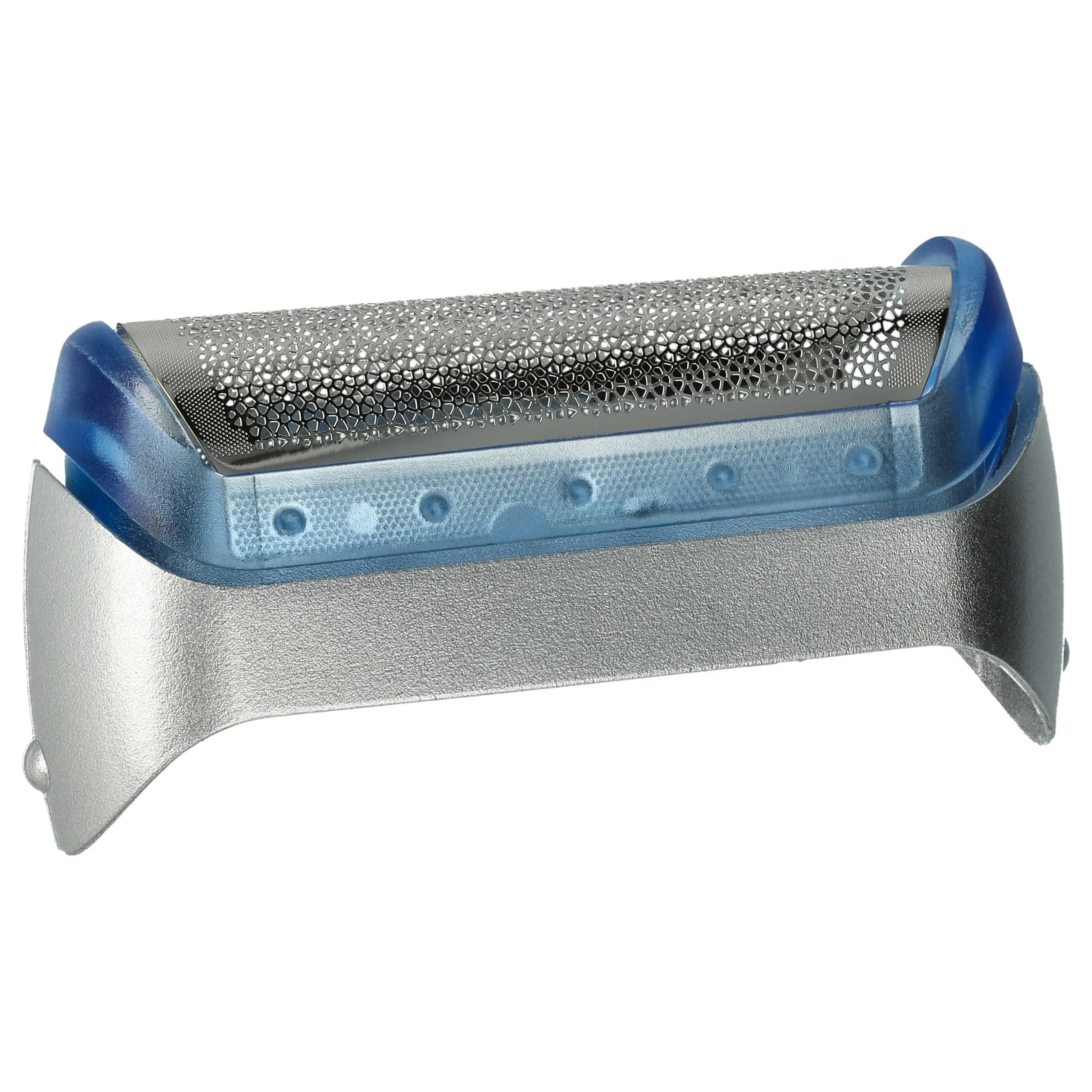 Grille remplace Braun 20S pour rasoir Braun - avec cadre de tête, argenté/bleu