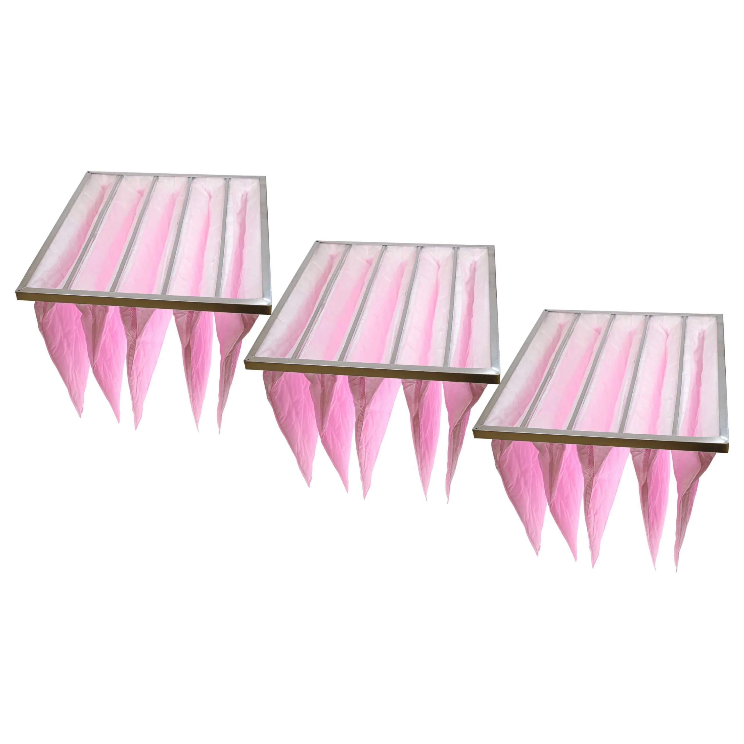 3x Filtres à poches F7 pour climatiseur, système d'aération - 59,5 x 49 x 5,1 cm