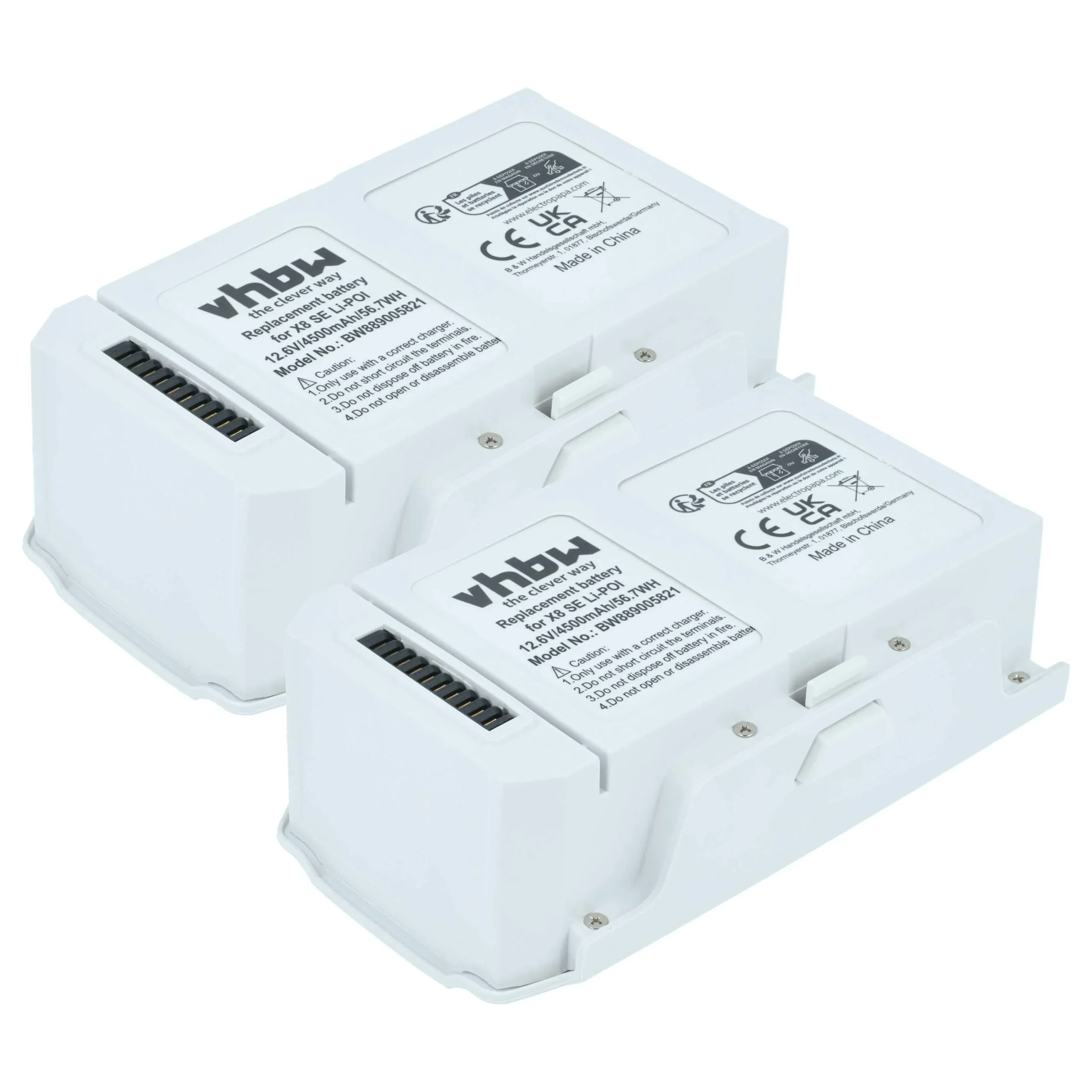 2x Batteries pour drone Xiaomi Fimi X8 SE 2022, SE 2020- 4500mAh 12,6V Li-polymère