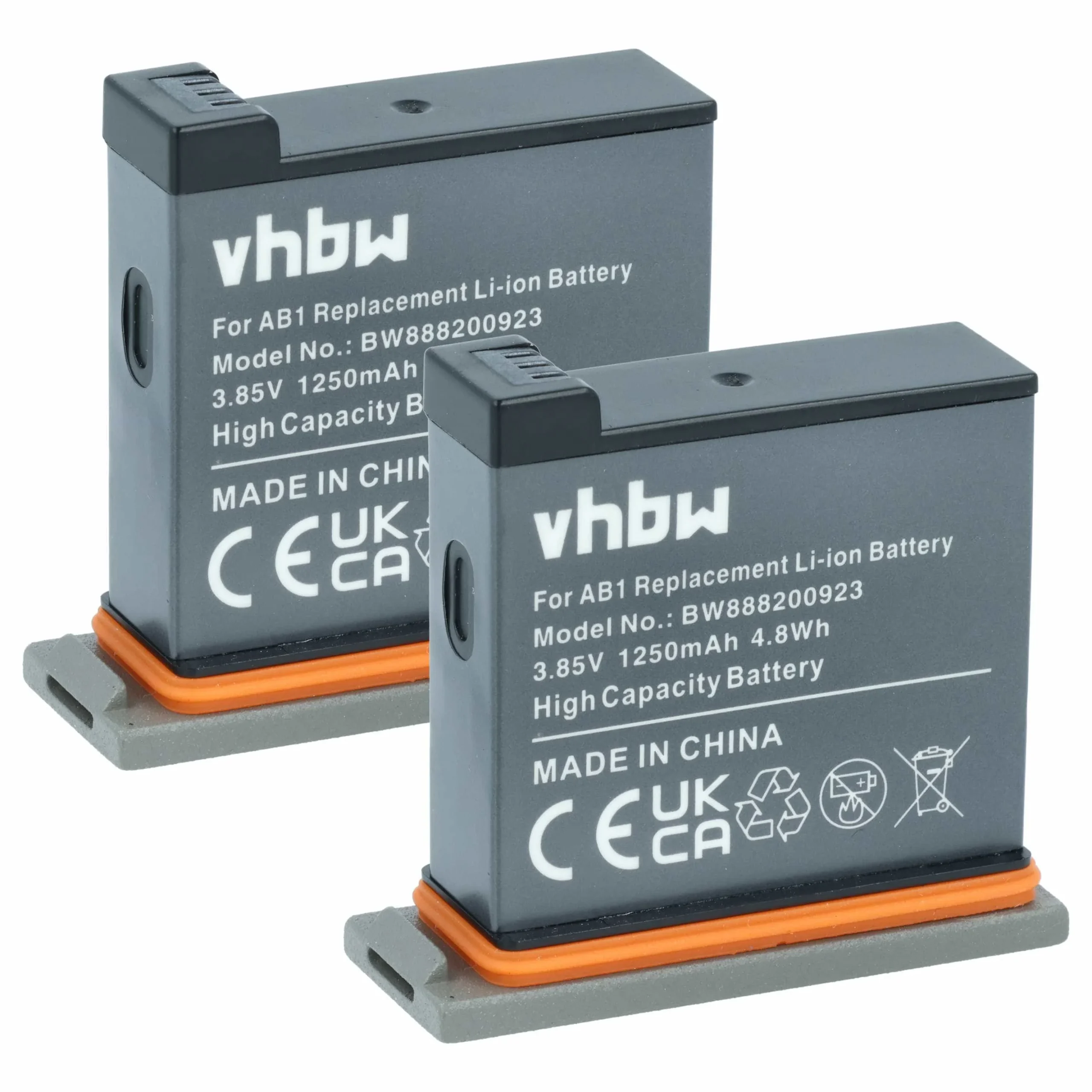 2x Batteries remplace DJI AB1 pour caméra de poche DJI- 1250mAh 3,85V Li-ion