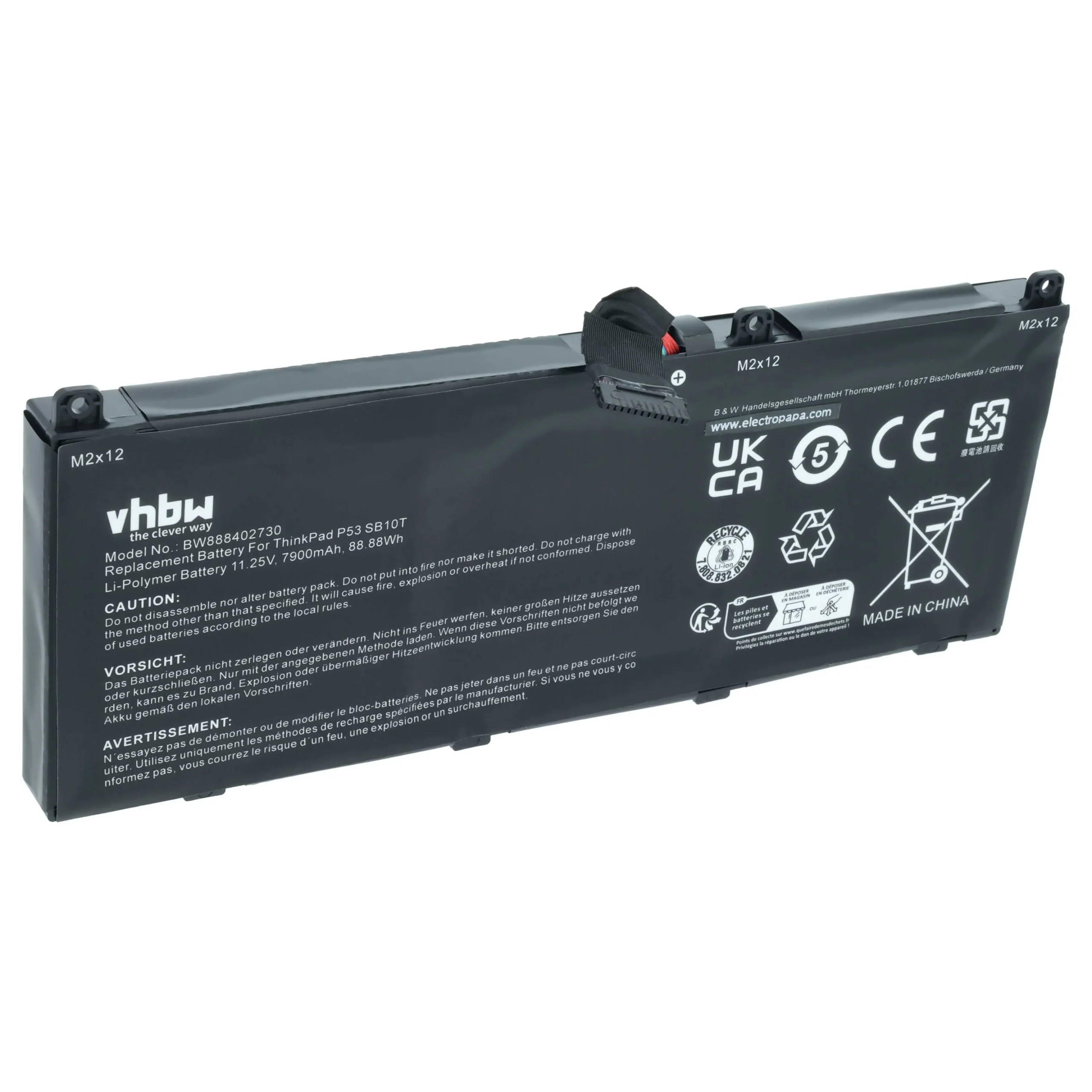 Batterie remplace Lenovo 5B10W13901, L18C6P90 pour ordinateur portable Lenovo- 7900mAh 11,25V Li-polymère