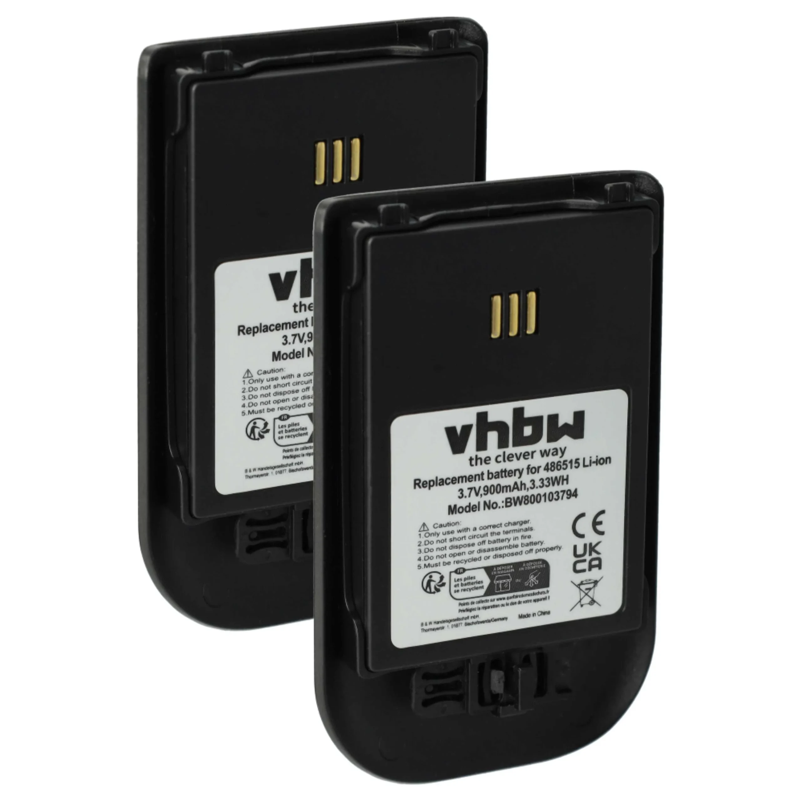 2x Batteries remplace Alcatel 3BN78404AA pour téléphone Ericsson - 900mAh 3,7V Li-ion