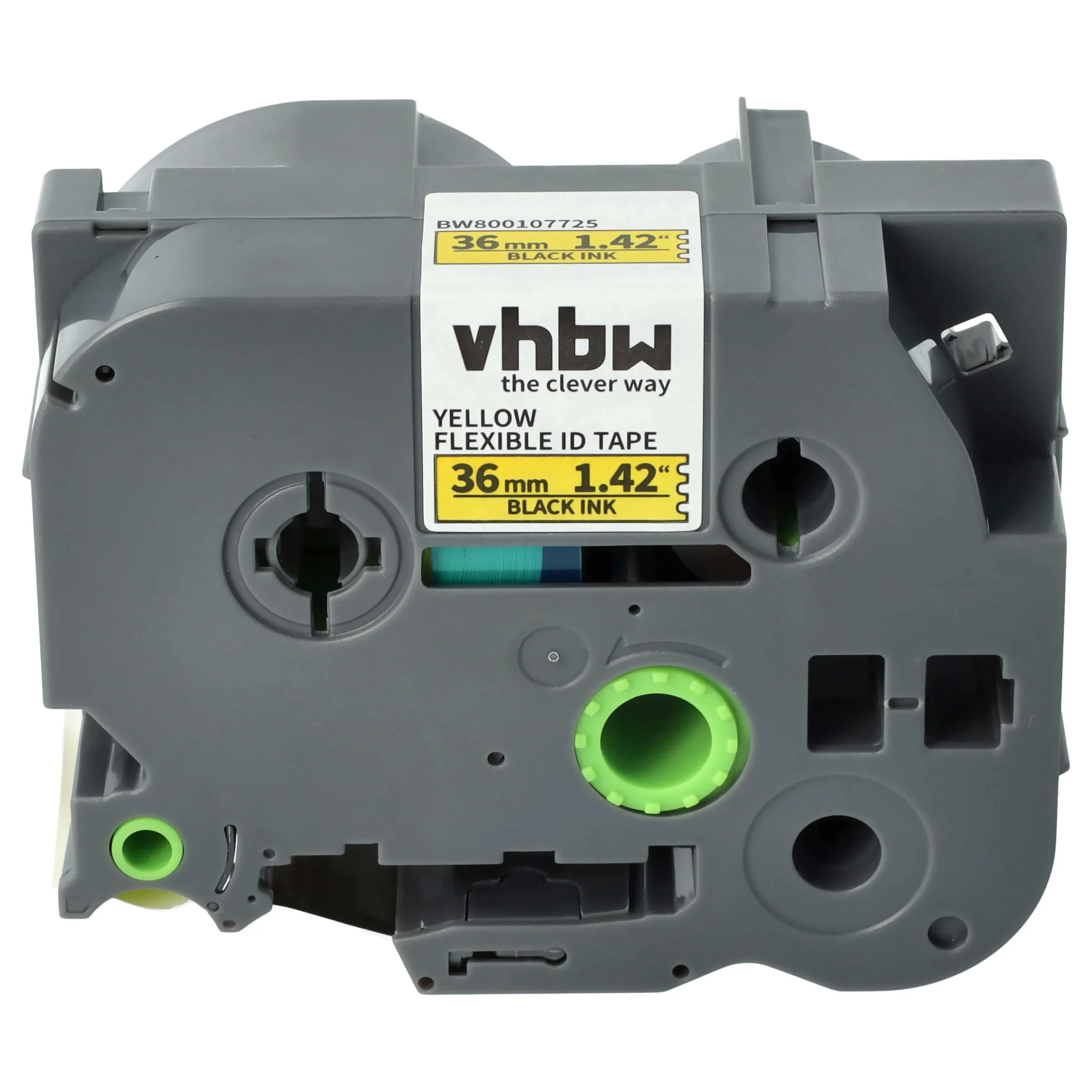 Cassette à ruban remplace Brother TZ-FX661, TZE-FX661 - 36mm lettrage Noir ruban Jaune, plastique, souple