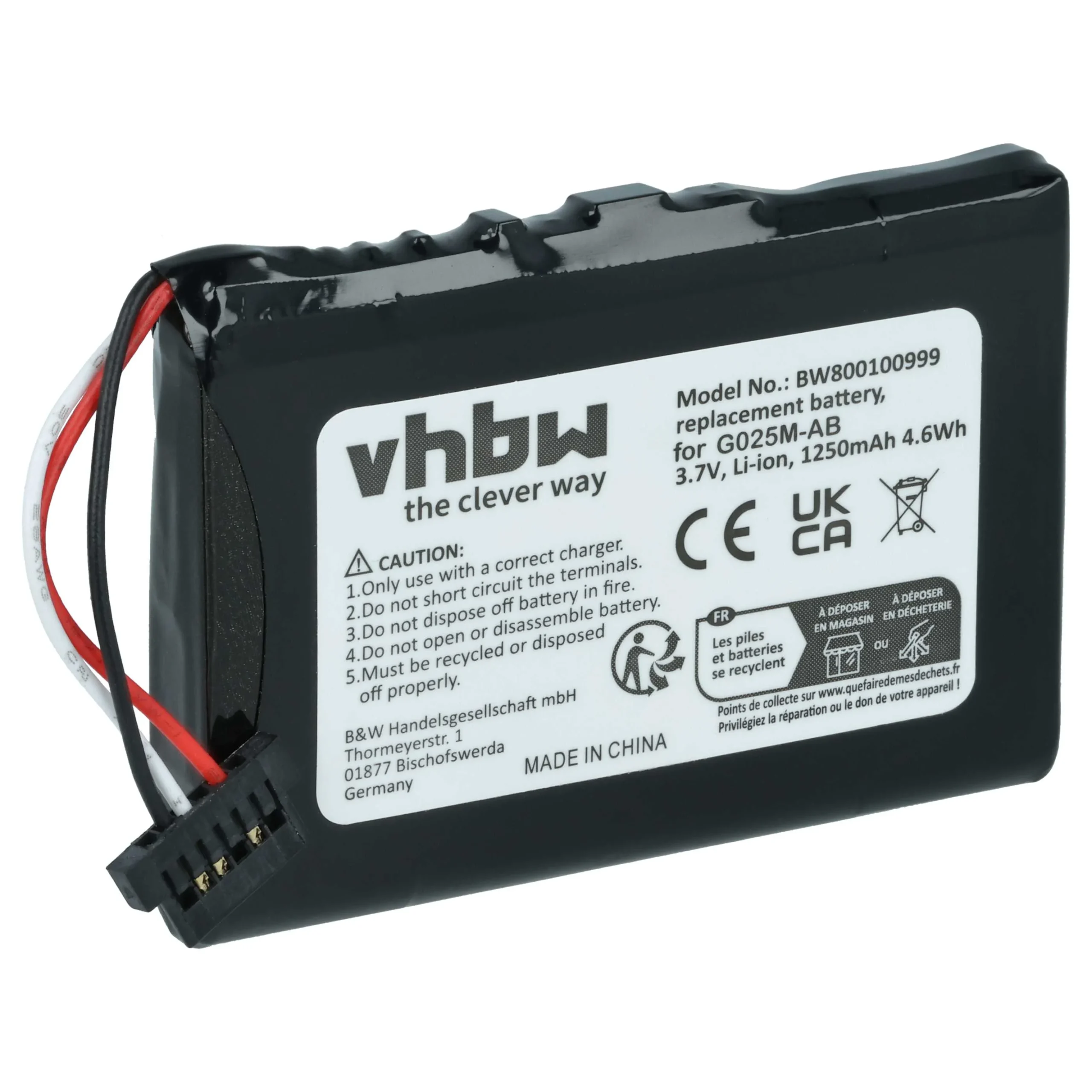 Batterie remplace 11-A1 B, 11-D00001 U, 11-D0001 MX pour navigation GPS Navigon - 1200mAh 3,7V Li-ion