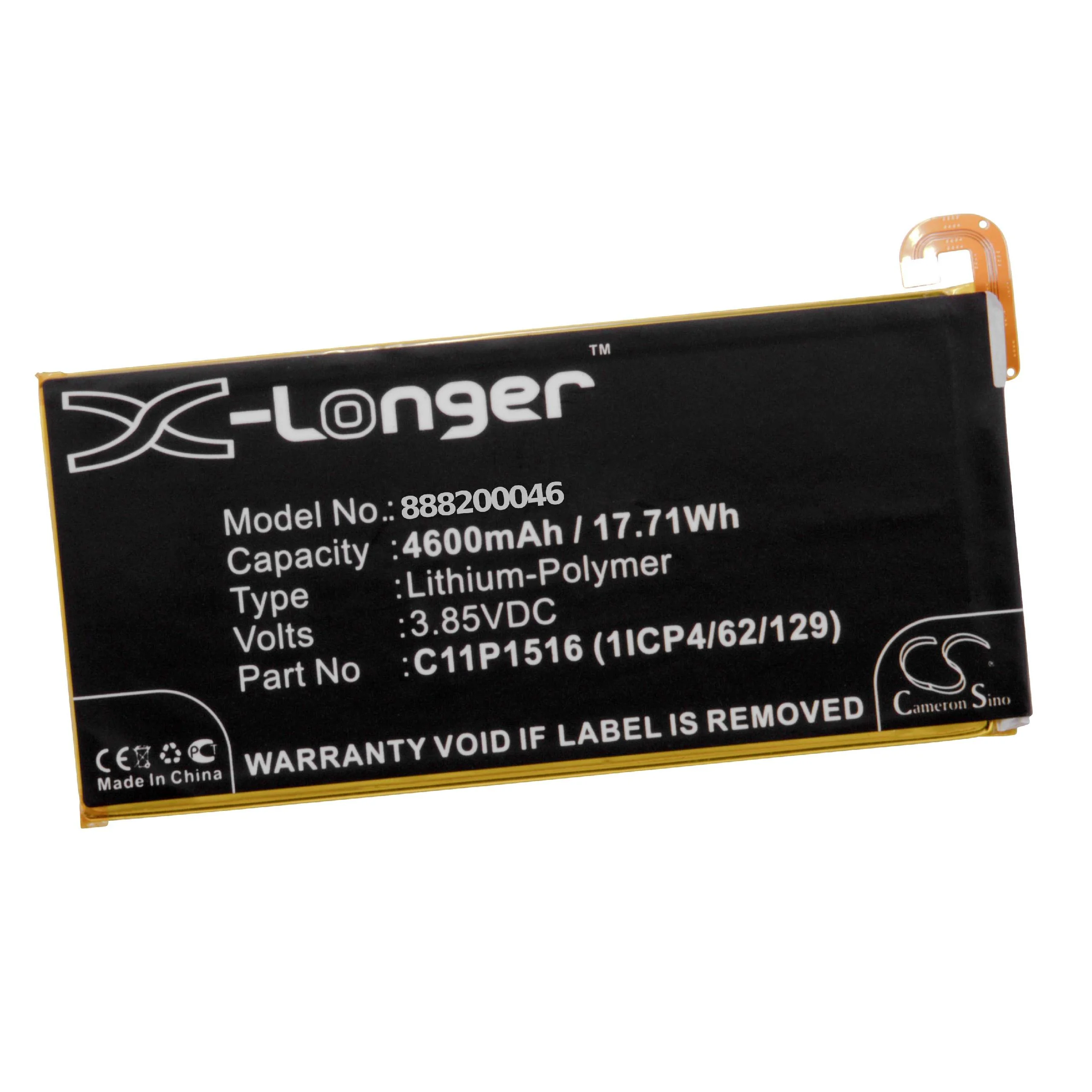 Batterie remplace Asus 0B200-02060000 téléphone portable Asus - 4600mAh 3,85V Li-polymère