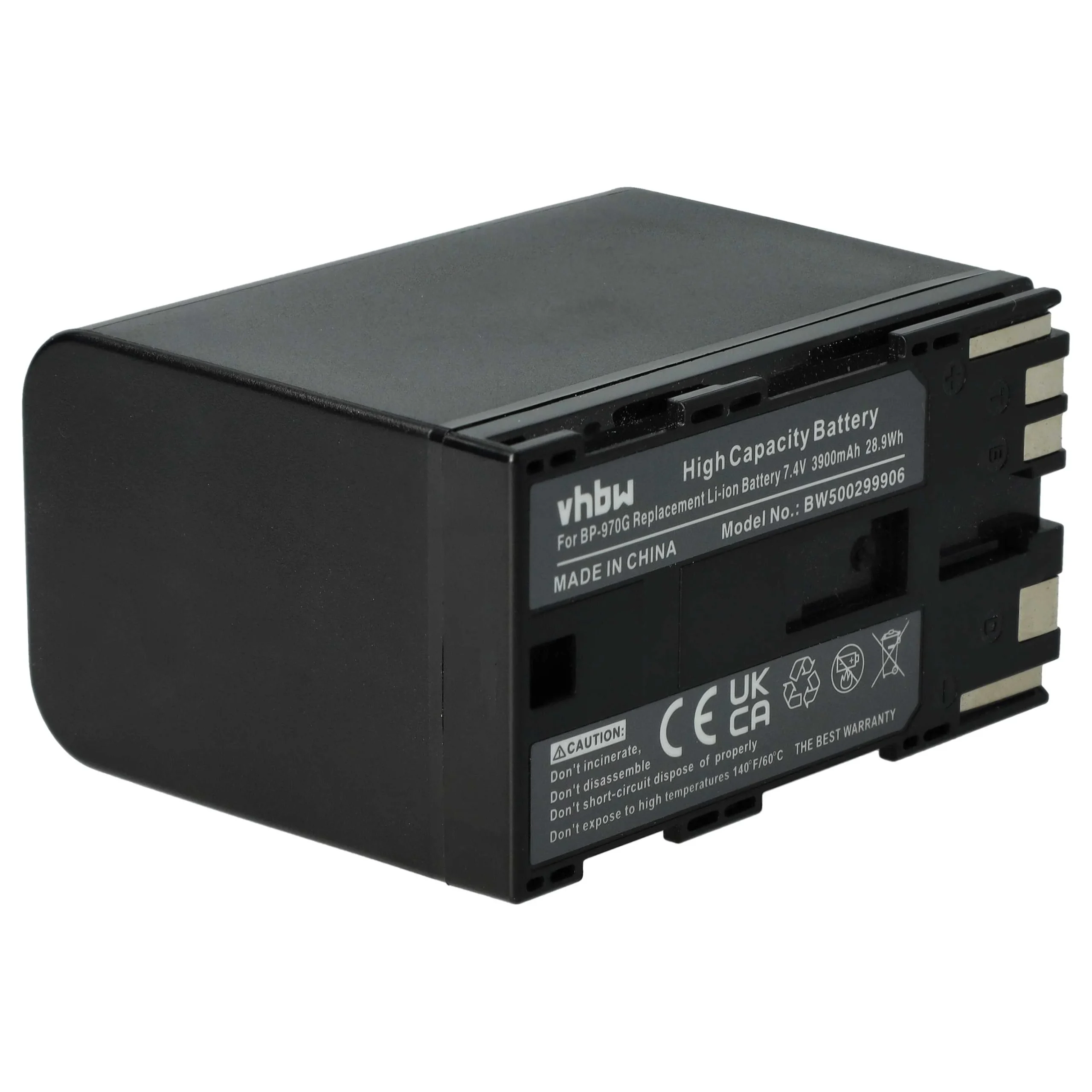 Batterie remplace Canon BP-975, BP-955, BP-970G, BP-925 pour caméscope Canon- 6000mAh 7,4V Li-ion