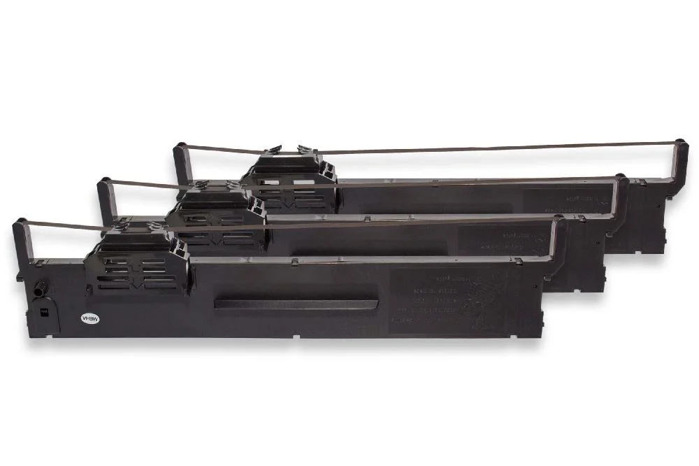 3x Ruban encreur remplace Epson C13S015339 pour imprimante matricielle / étiquette - noir