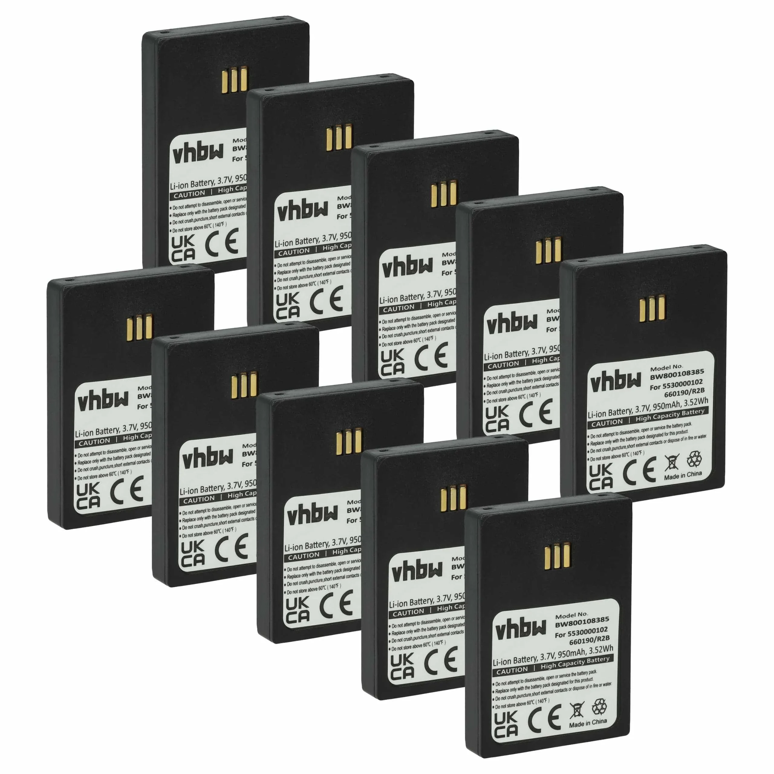 10x Batteries remplace Alcatel 3BN78404AA pour téléphone Ericsson - 950mAh 3,7V Li-ion