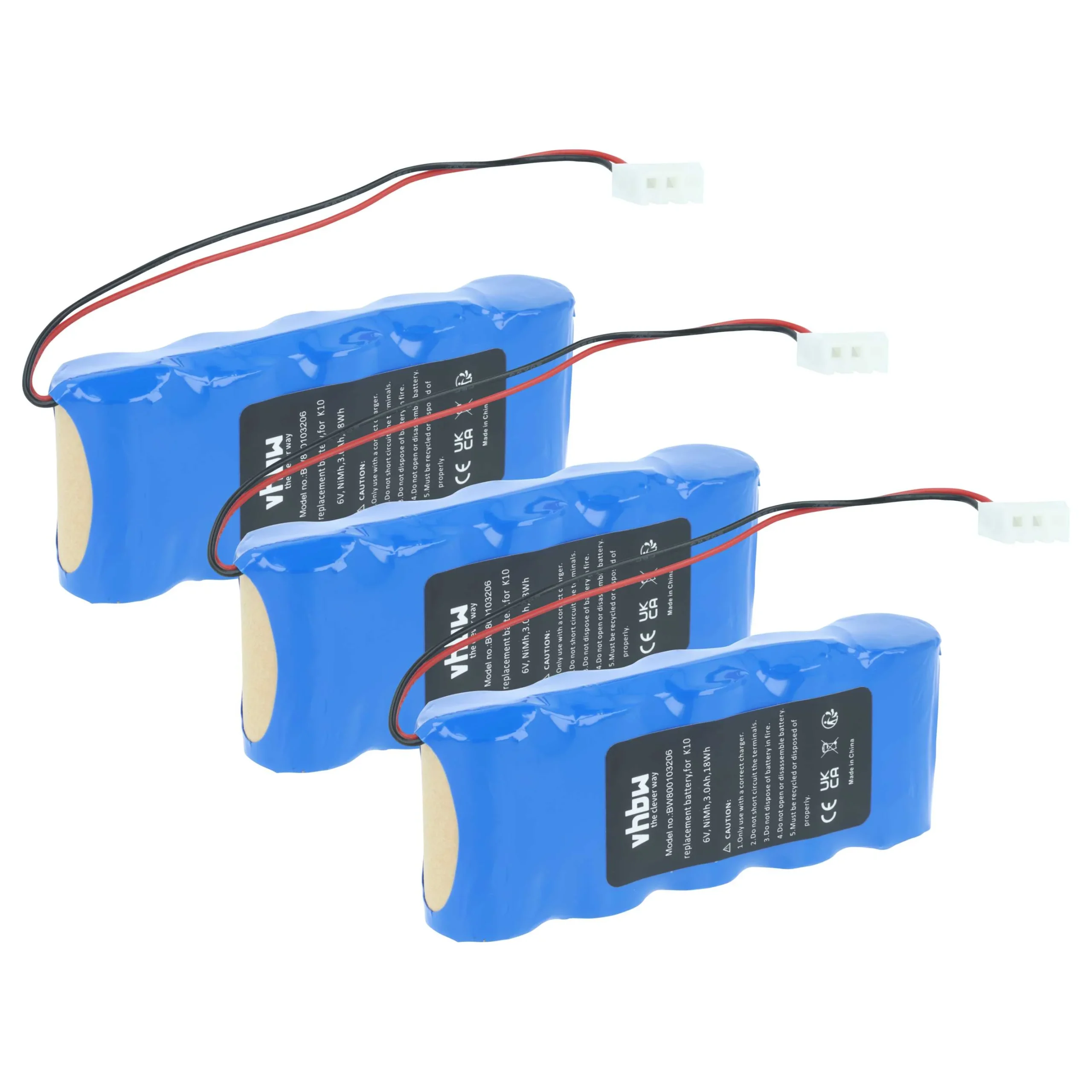 3x Batteries remplace Bosch 8781105908, 8787335119, 710055, 9000163, 8787335122 pour Bosch - 3Ah 6V NiMH