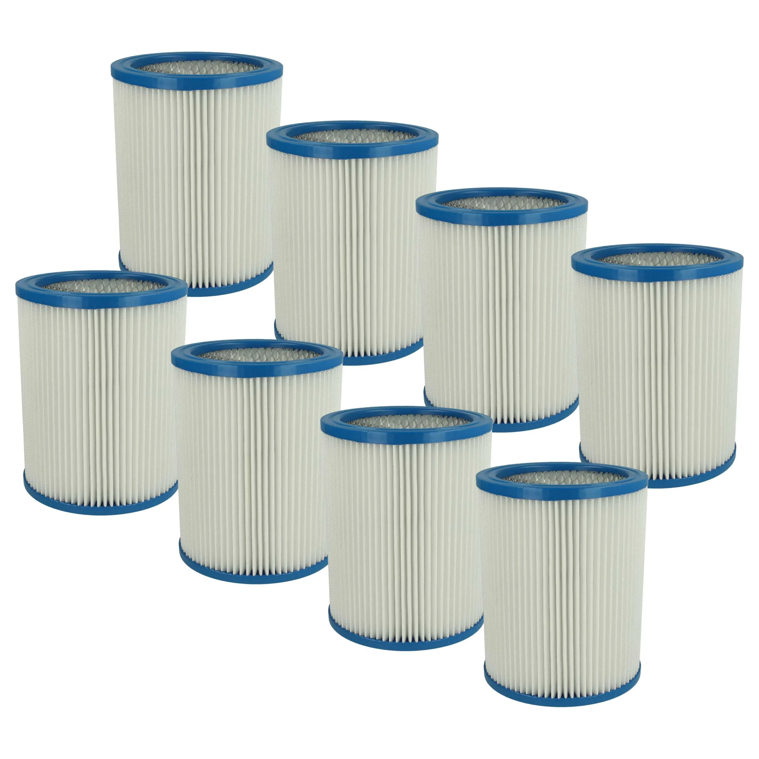 8x Filtre remplace Fein 31322765009, 4014586261454 pour aspirateur Fein - Cartouche Filtre, blanc