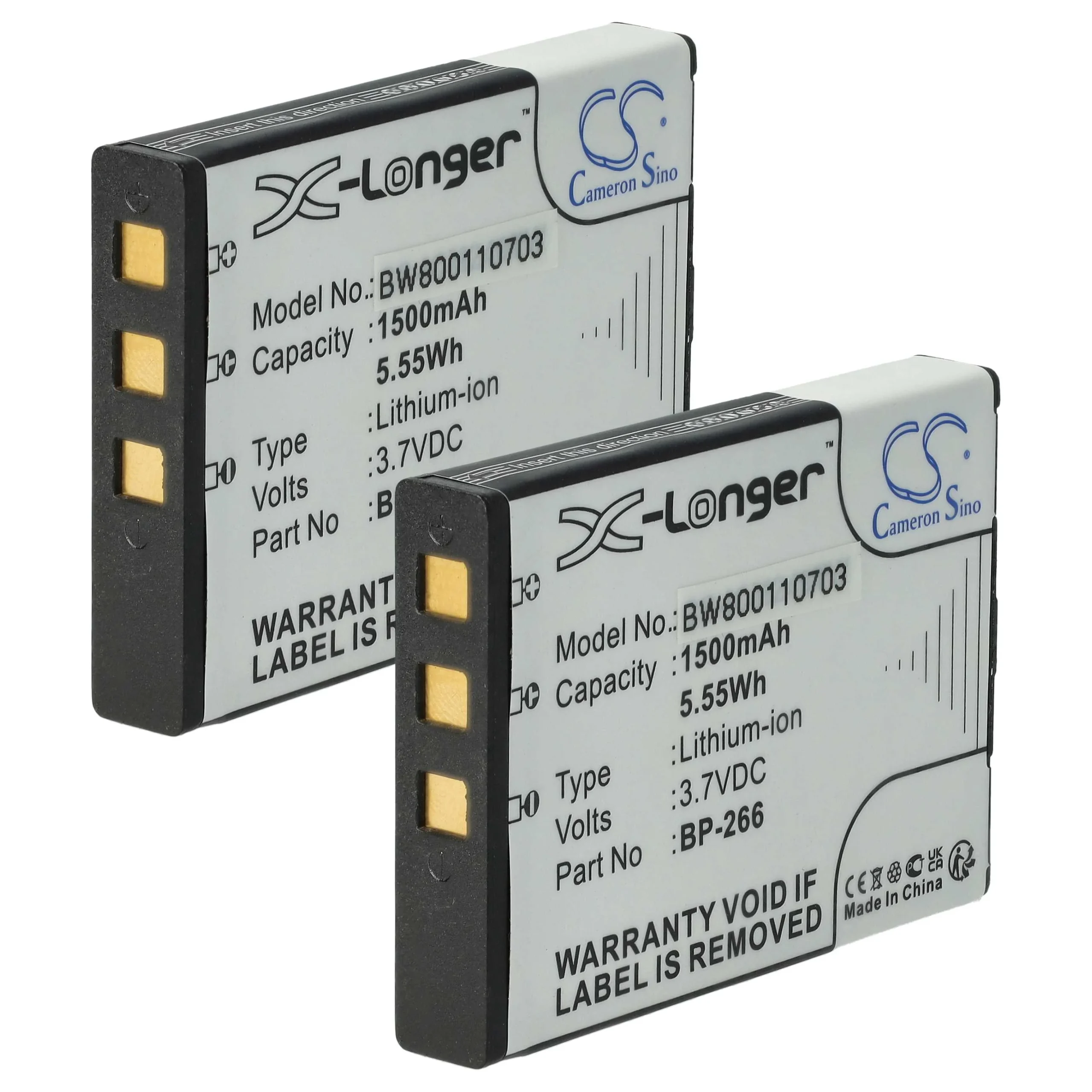 2x Batteries remplace Icom BP-266 pour radio talkie-walkie Polmar- 1500mAh 3,7V Li-ion