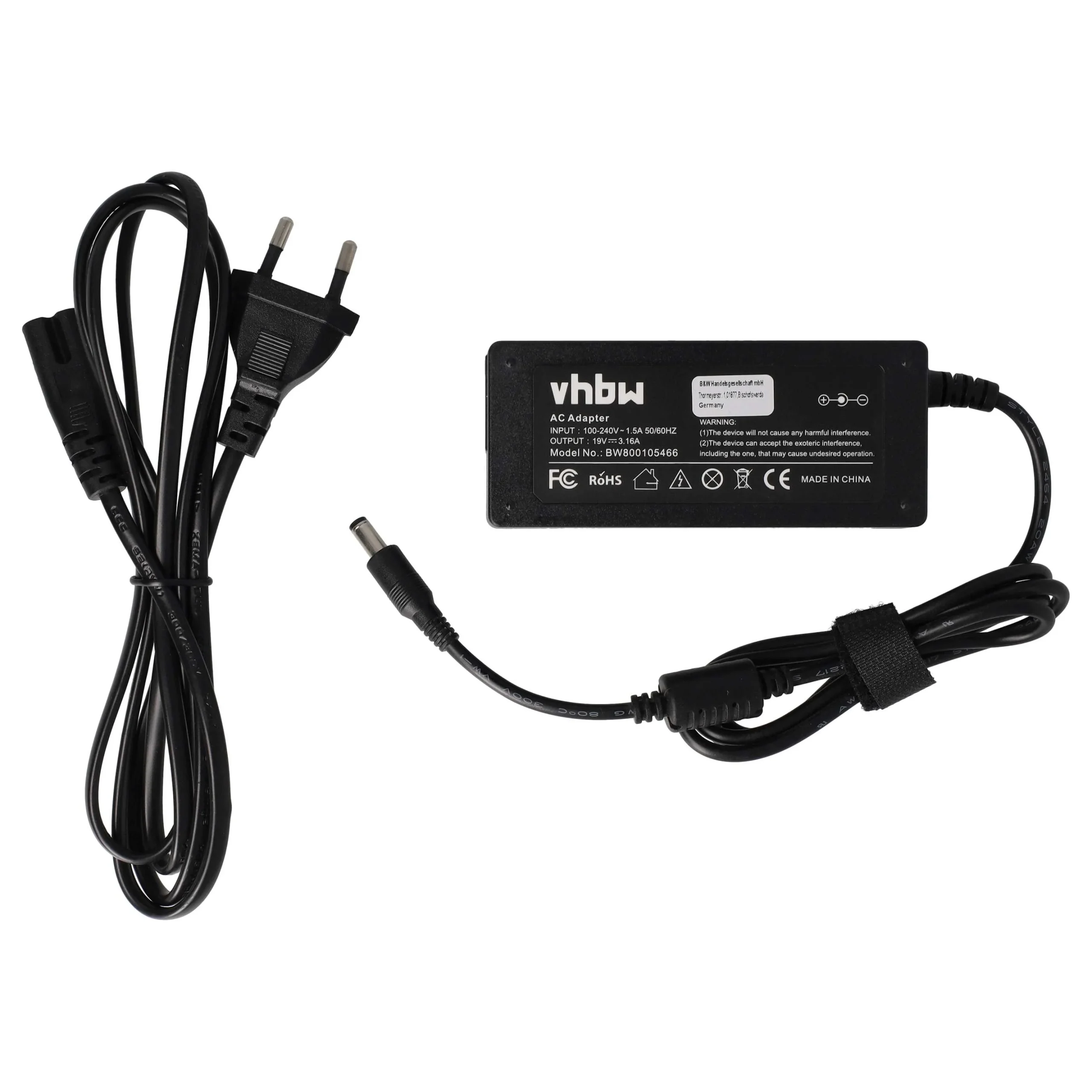 Alimentation remplace Acer 25.10064.041, 25.10068.121 pour ordinateur portable Acer - 200 cm, 60 W