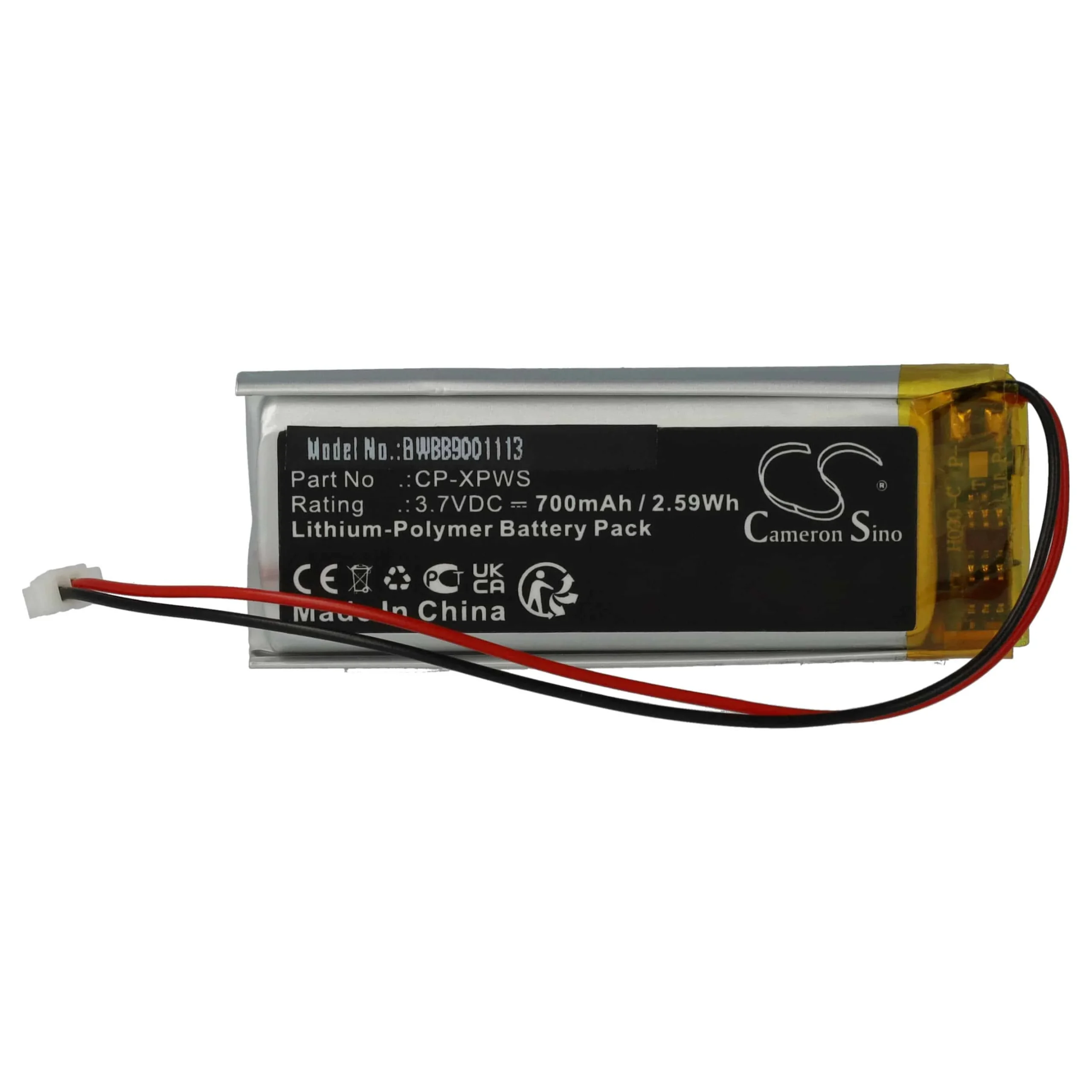 Batterie remplace XP Deus CP-XPWS détecteur de métaux - 700mAh 3,7V Li-polymère