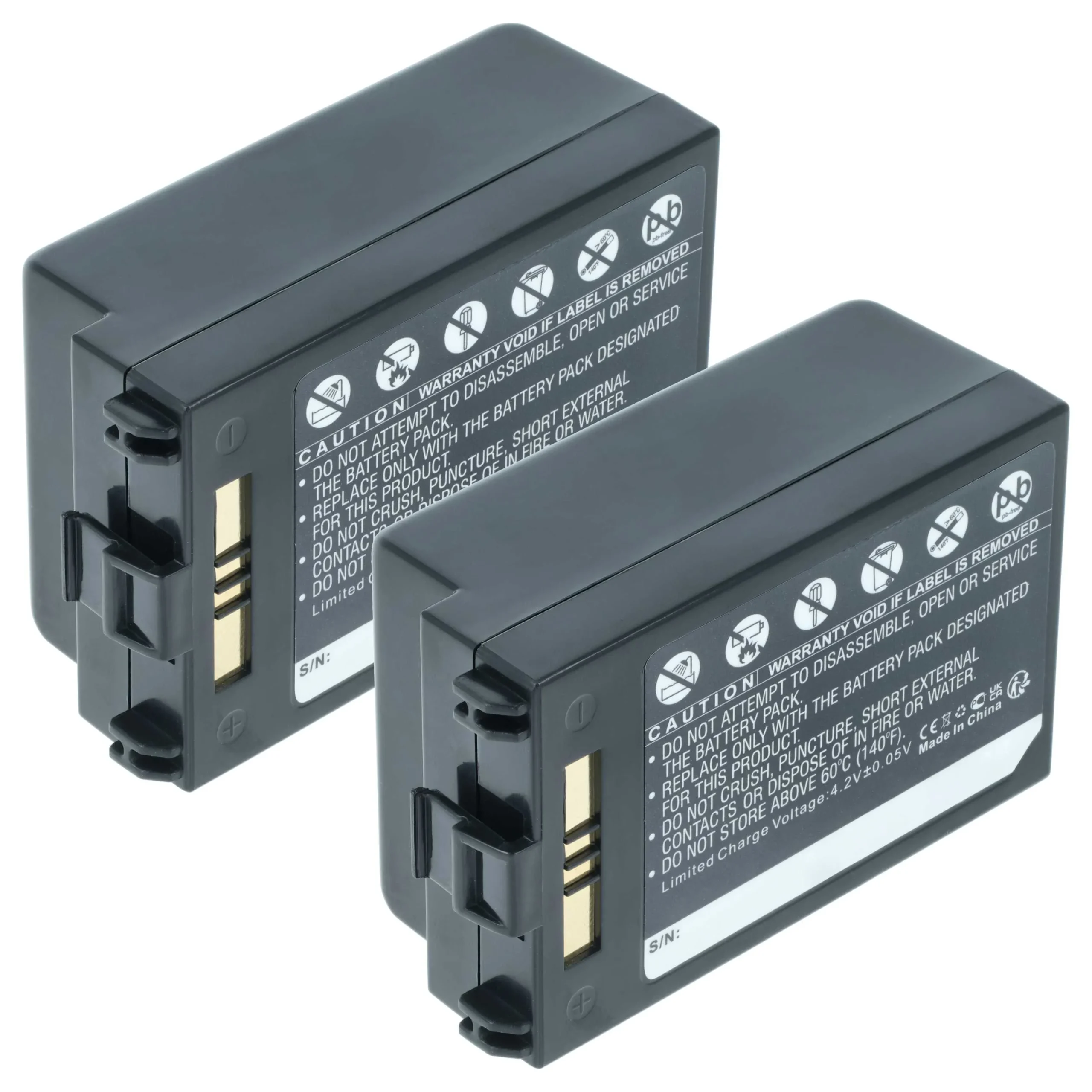 2x Batteries remplace Symbol 82-71363-02, 82-71364-01 pour scanner de code-barre Symbol - 3800mAh 3,7V